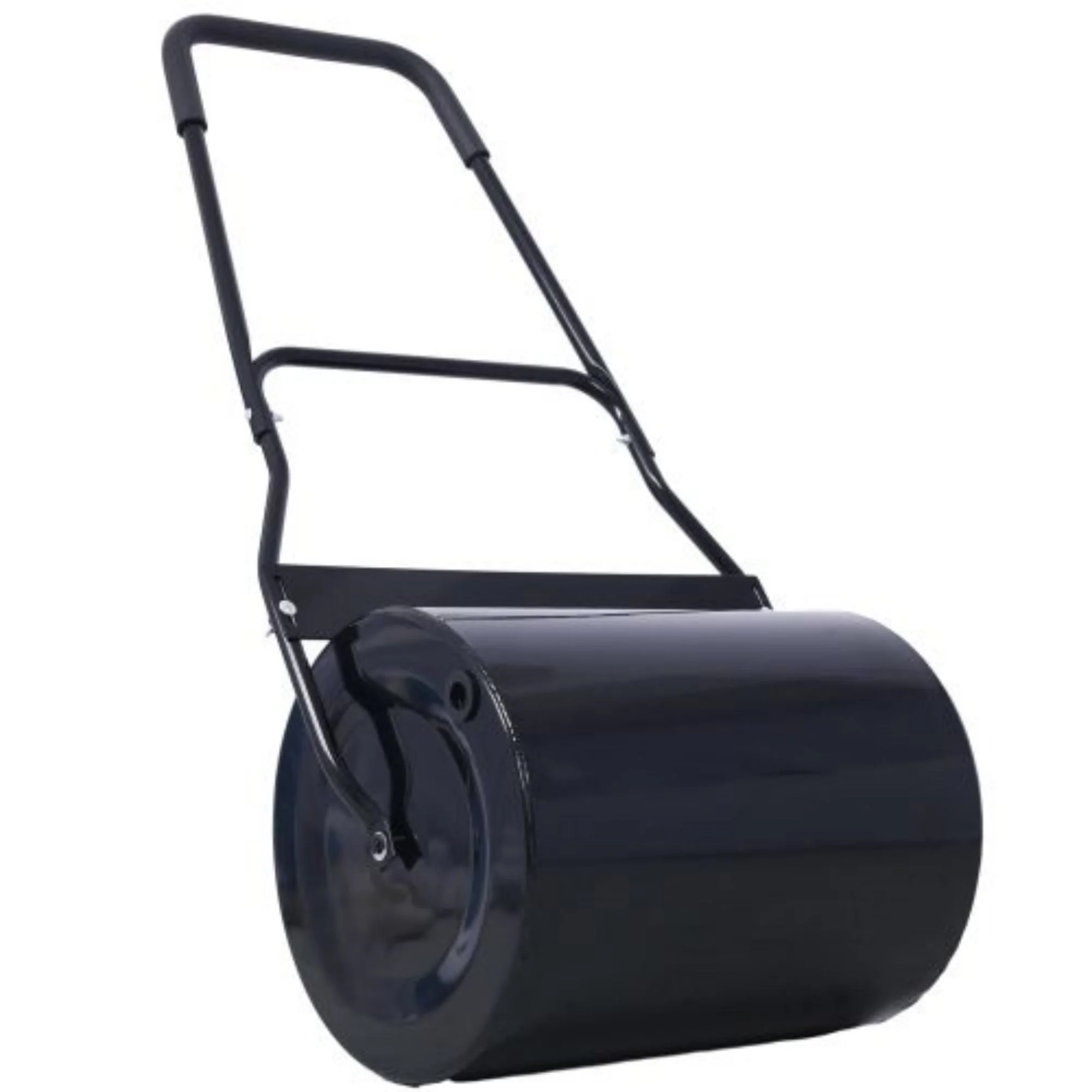 ZPL 16 Gallon Lawn Roller, U-Handle, Heavy Duty Towable Water/Sand Filled Turf Roller for Garden Yards Black