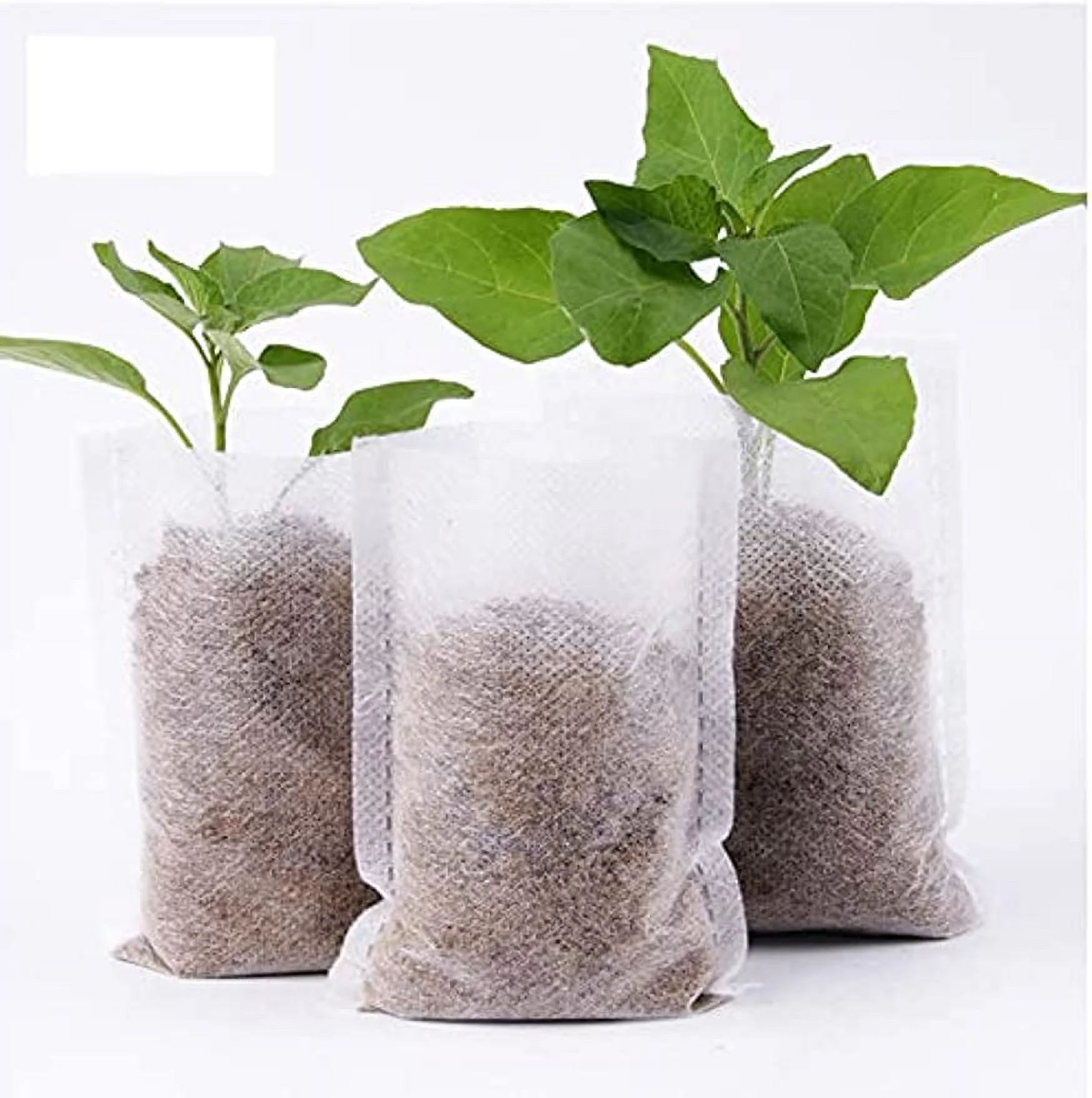 8x10cm Degradable Non-Woven Plant Nursery Bags Plant Seeding Bags Fabric Seedling Pots Plants Pouch Solid Plants Grow Bags Home Garden Supply 8x10cm/3.15