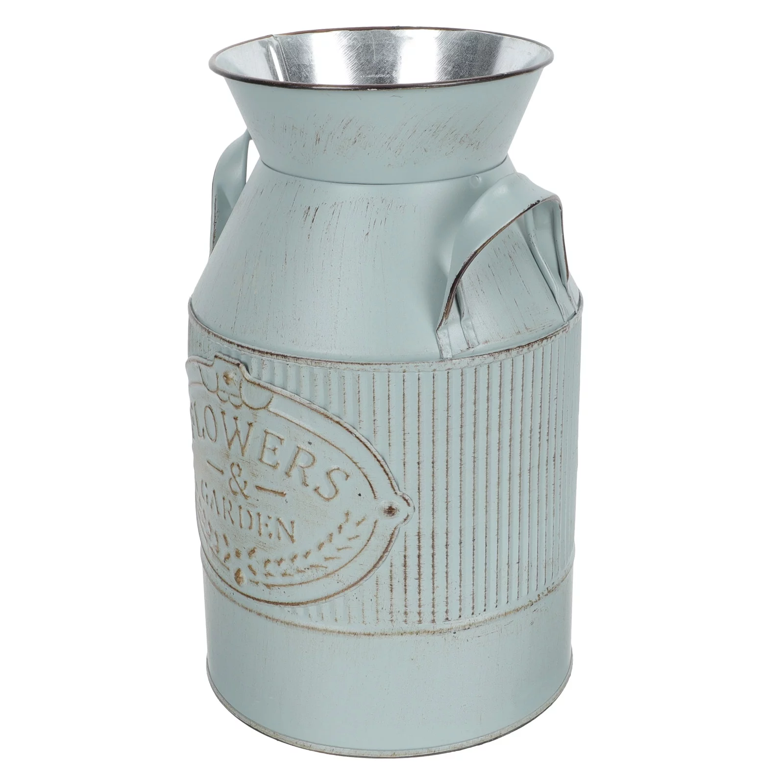 Guichaokj Home Iron Flower Bucket Novel Vintage Flowerpot Gardening Planter Storage Bucket