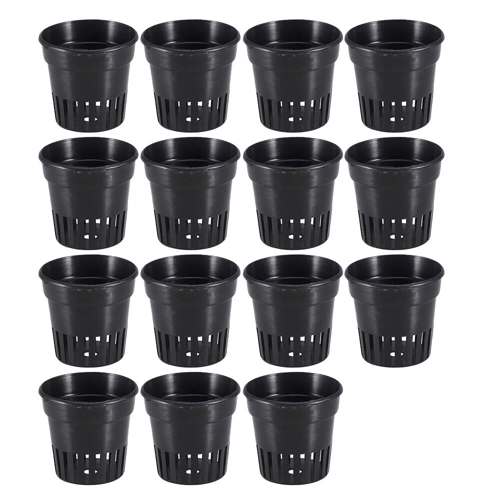 Guichaokj 15pcs Plastic Pot Baskets Aquarium Aquatic Water Plant Cultivate Planting Cups