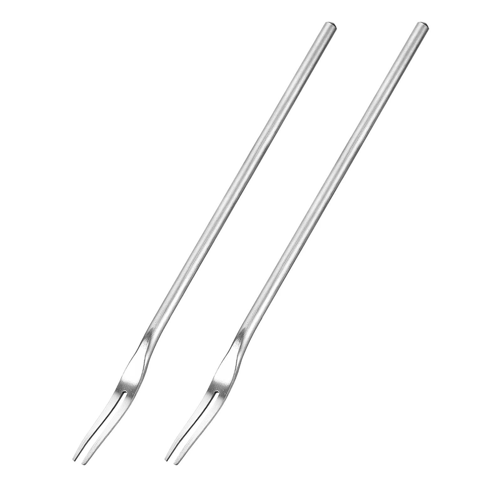 2Pack Stainless Steel Fruit Forks, 8.66 Inch Salad Fruit Tasting Forks  for Birthday Party Wedding