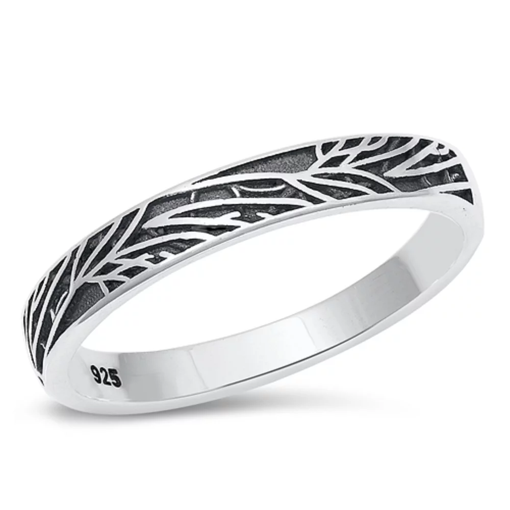 All in Stock Sterling Silver Ancient Tree Branch Ring Size 10