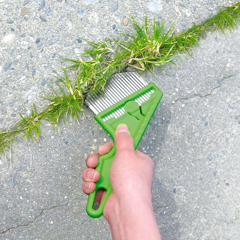 NISAKU NJP2510 ZASSOU BURUSH Stainless Steel Rounded Weeder, 3-Inch Blade