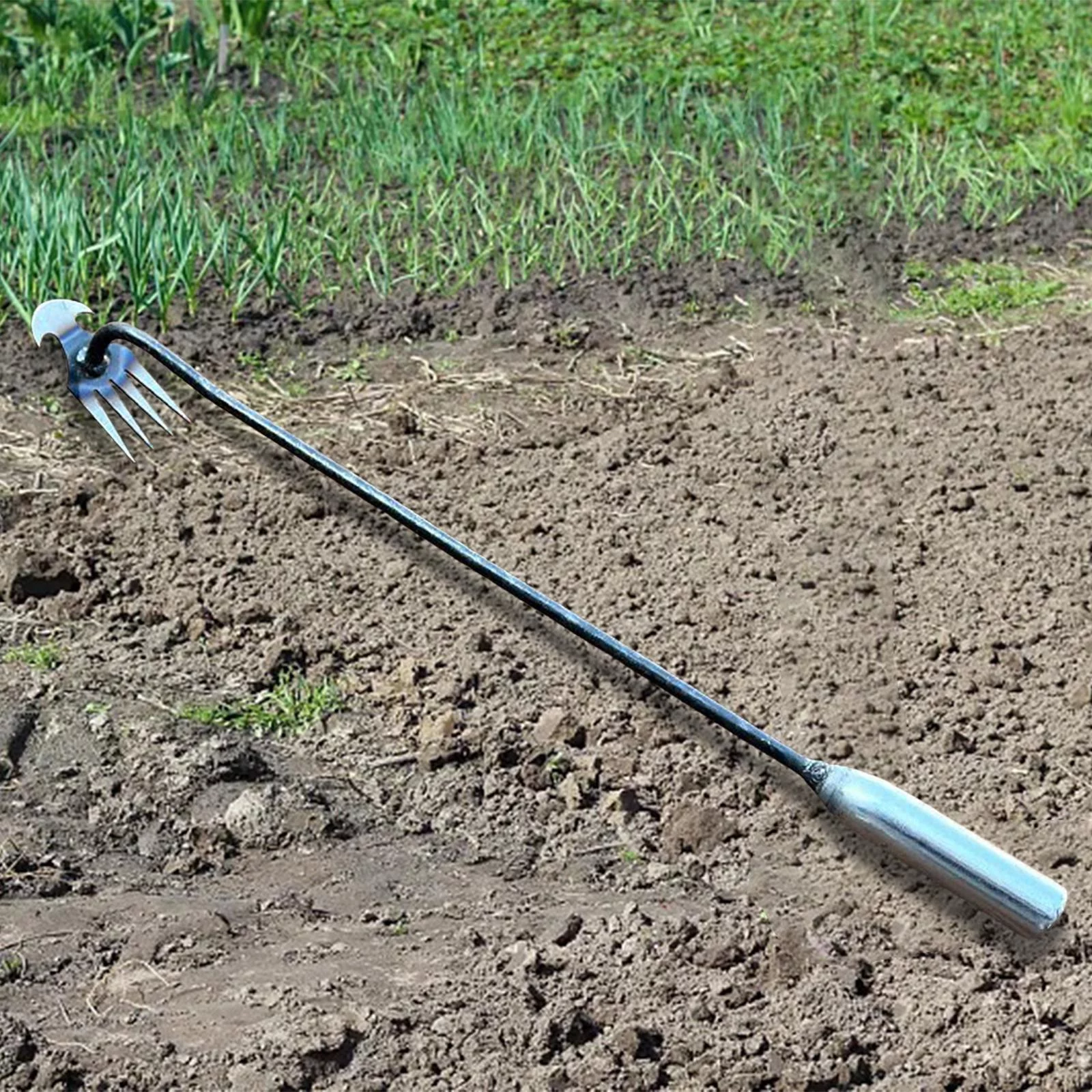 Hand Weeder, Small Weeding Puller Weeder Removal, Garden Weeder Tool, Stainless Steel Multifunctional Weeder for Courtyard Backyard Garden Yard 50cm 1Pcs