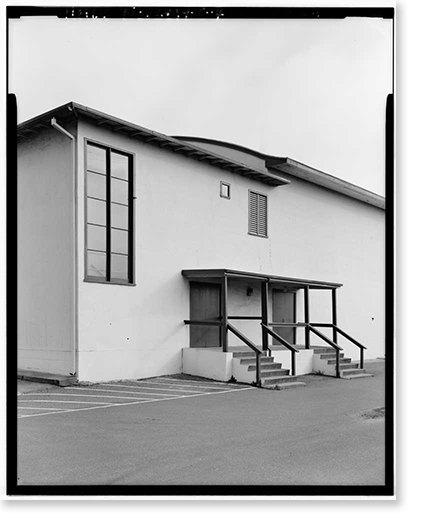 Historic Framed Print, Oakland Naval Supply Center, Gymnasium-Cafeteria-Theater, East K Street between Eleventh & Twelfth Streets, Oakland, Alameda County, CA - 7, 17-7/8
