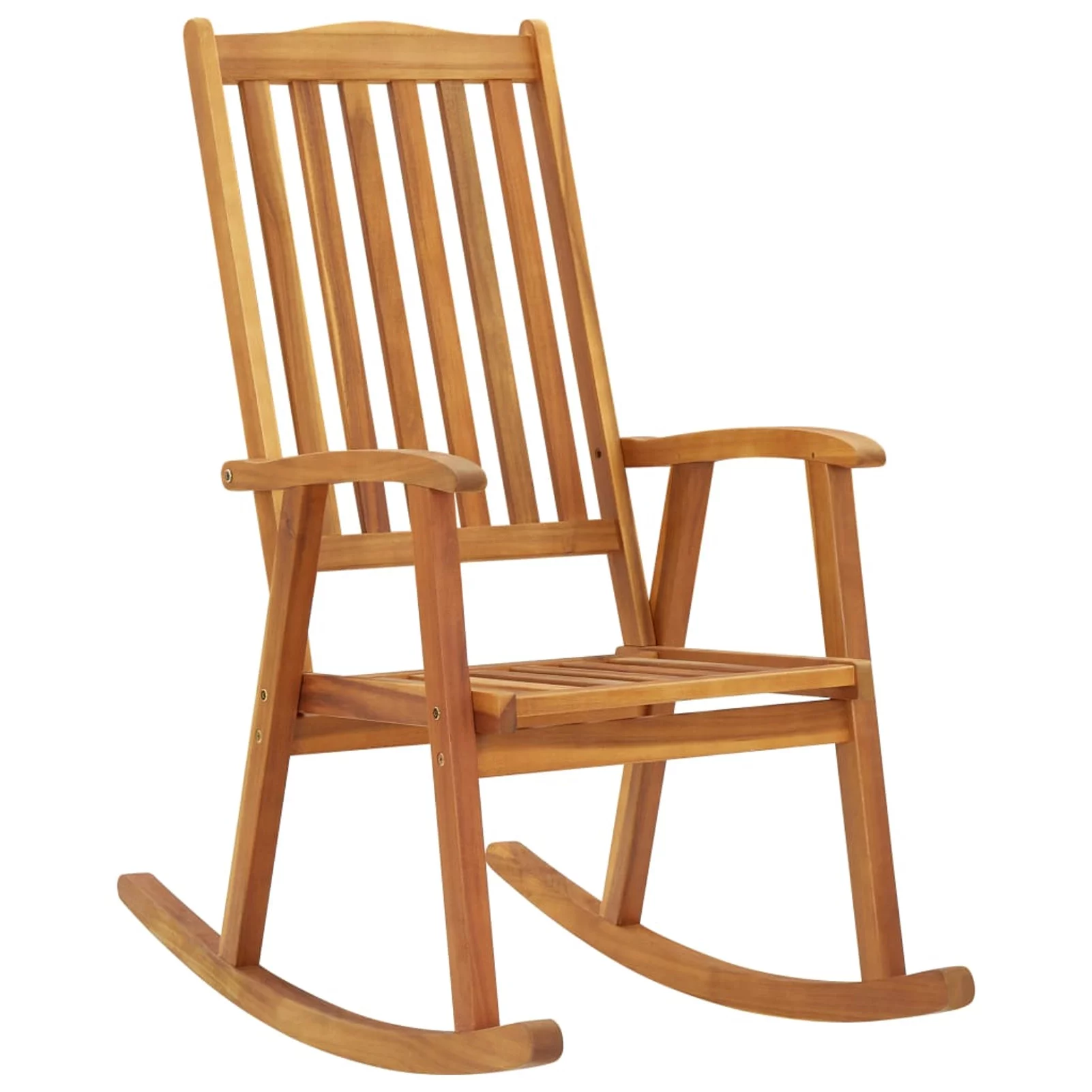 Suzicca Rocking Chair with Cushions Solid Acacia Wood