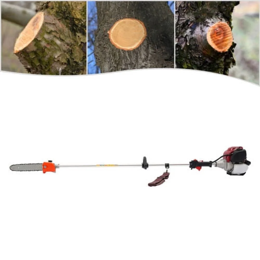 Gas Power Pole Chainsaw 42cc 4-stroke Tree Pole Branches Pruner Trimmer 140F