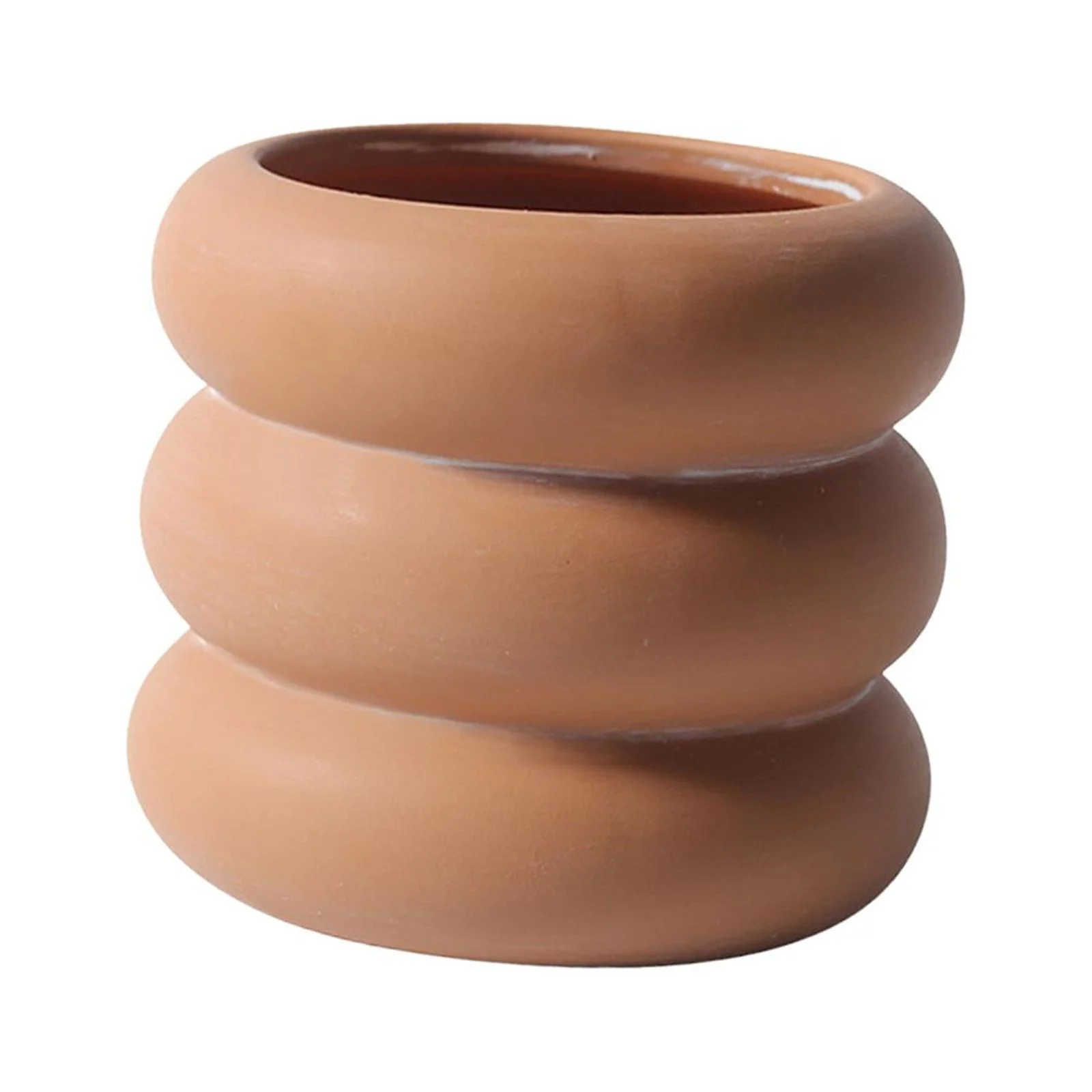 Bonsai Pots Small Flowerpot Flower Storage Container Decorative Flower Pots Planter Pots Ceramic Flowerpot for Home Courtyard Desktop Orange