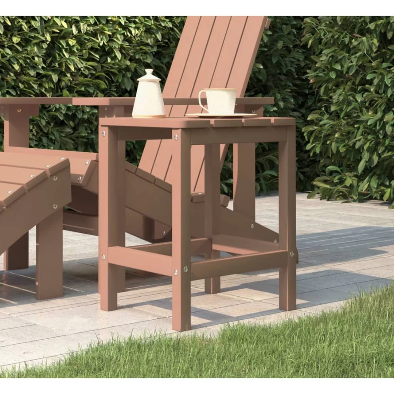 Tomshoo Patio Adirondack Table Brown 15