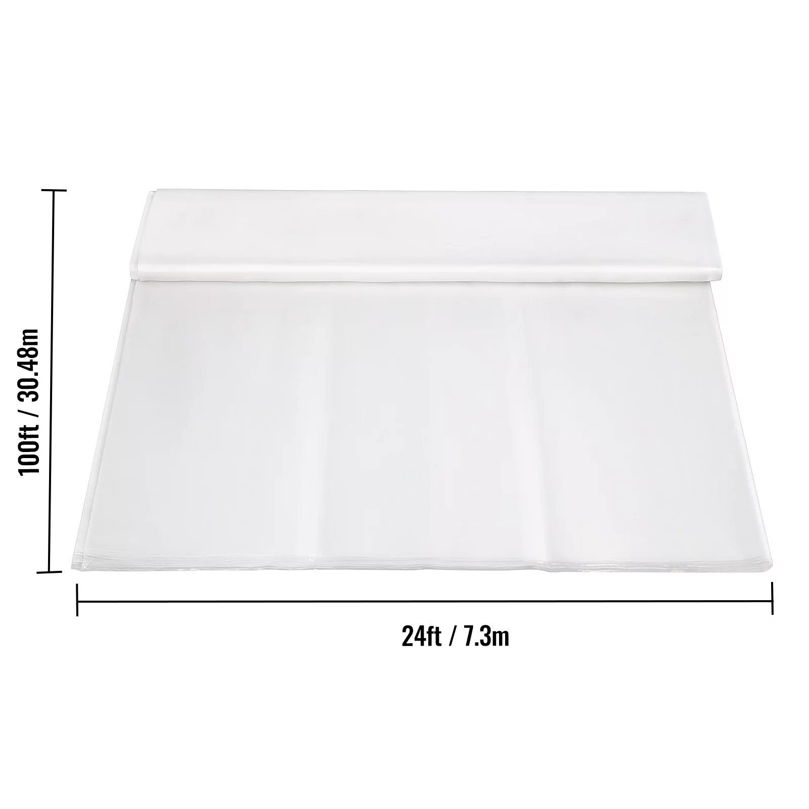 BENTISM Greenhouse Film Greenhouse Plastic Polyethylene Cover 24 ft x 100 ft 6 mil