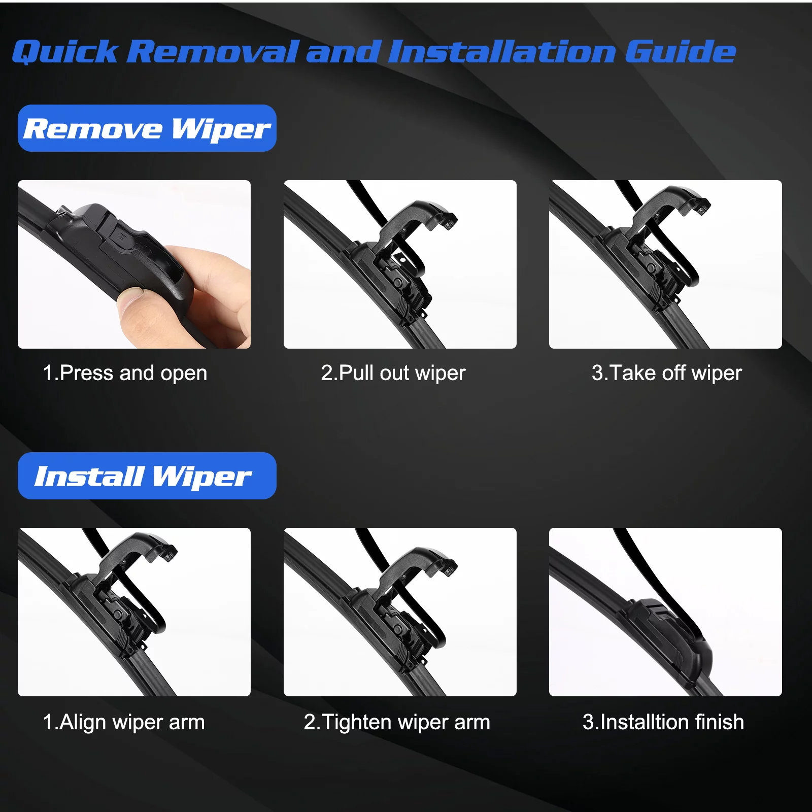 UrbanX 2-IN-1 All Seasons Water Repellency Original Equipment Replacement Wiper Blades For 2005 Honda Civic 21