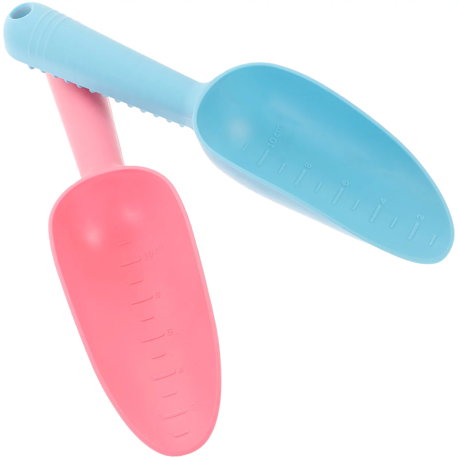 Gongxipen 2 PCS Plastic Hand Trowel Homegrown Gardening Tool Flowerpot Shovel Break Shovel Scoop for Garden Plant(Blue and Pink)