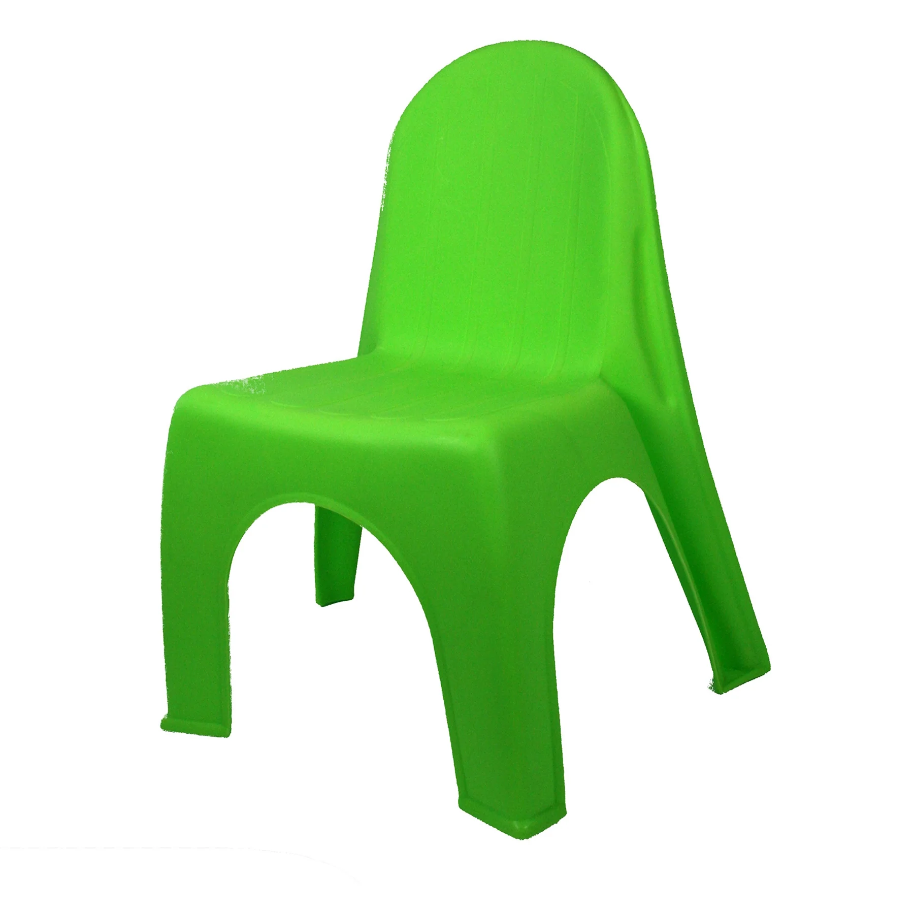 Romanoff Kid's Stacking Chairs, Brite Green, Pack of 12