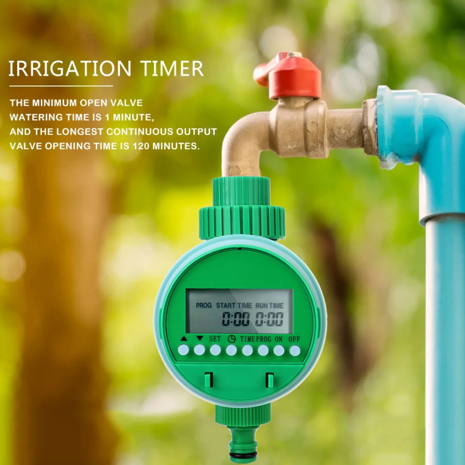 Intelligent Automatic Electronic Garden Water Control Device with LCD Display - Irrigation Timer Valve Controller for Efficient Watering
