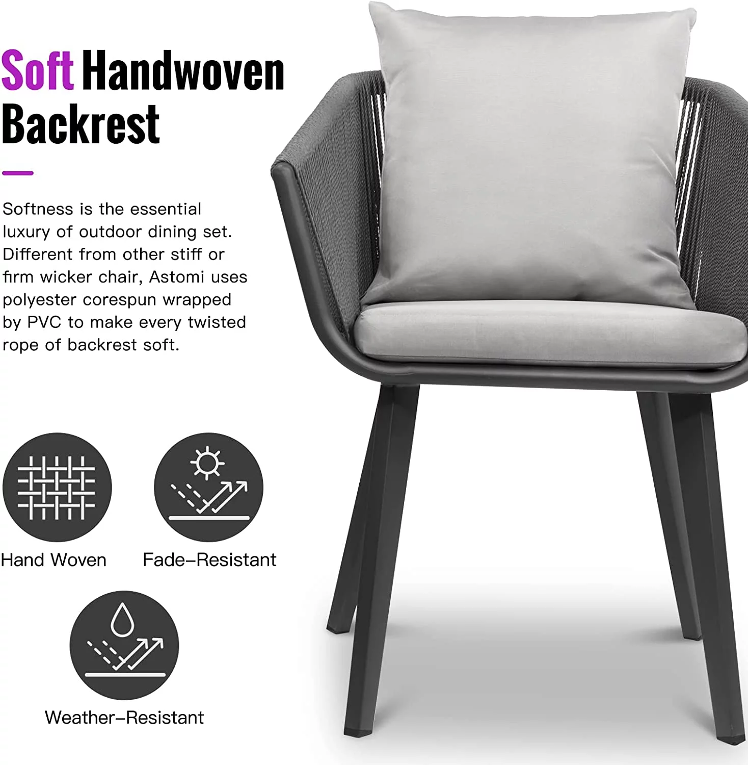 durable Outdoor Wicker Dining Set for 8  Handwoven Patio Table and 8 Chairs  Patio Furniture Set with All-Weather Aluminum Frame and Cushion