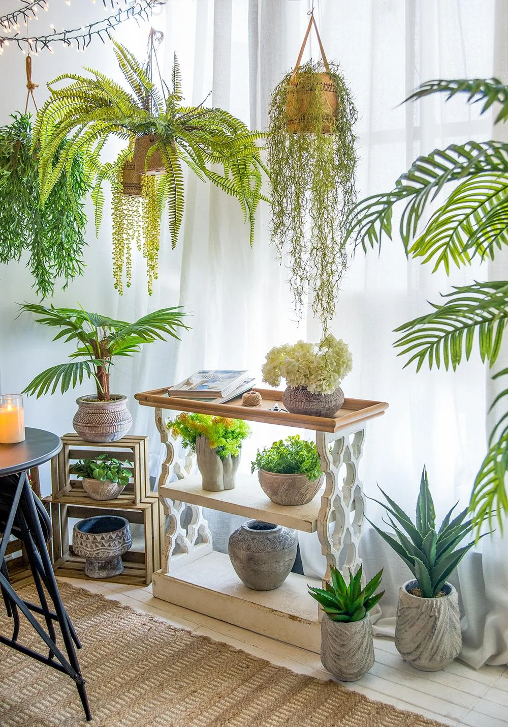 A&B Home Round Terracotta Planter with Textured Tribal Pattern 8.5