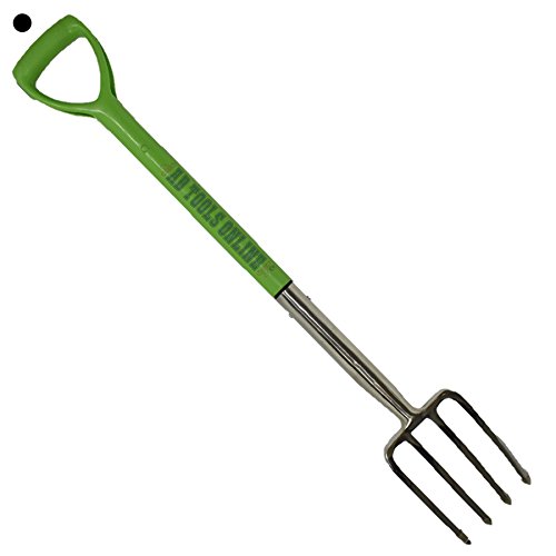 Stainless Steel Border Fork Gardening 4 Prongs Planting Farming Landscaping