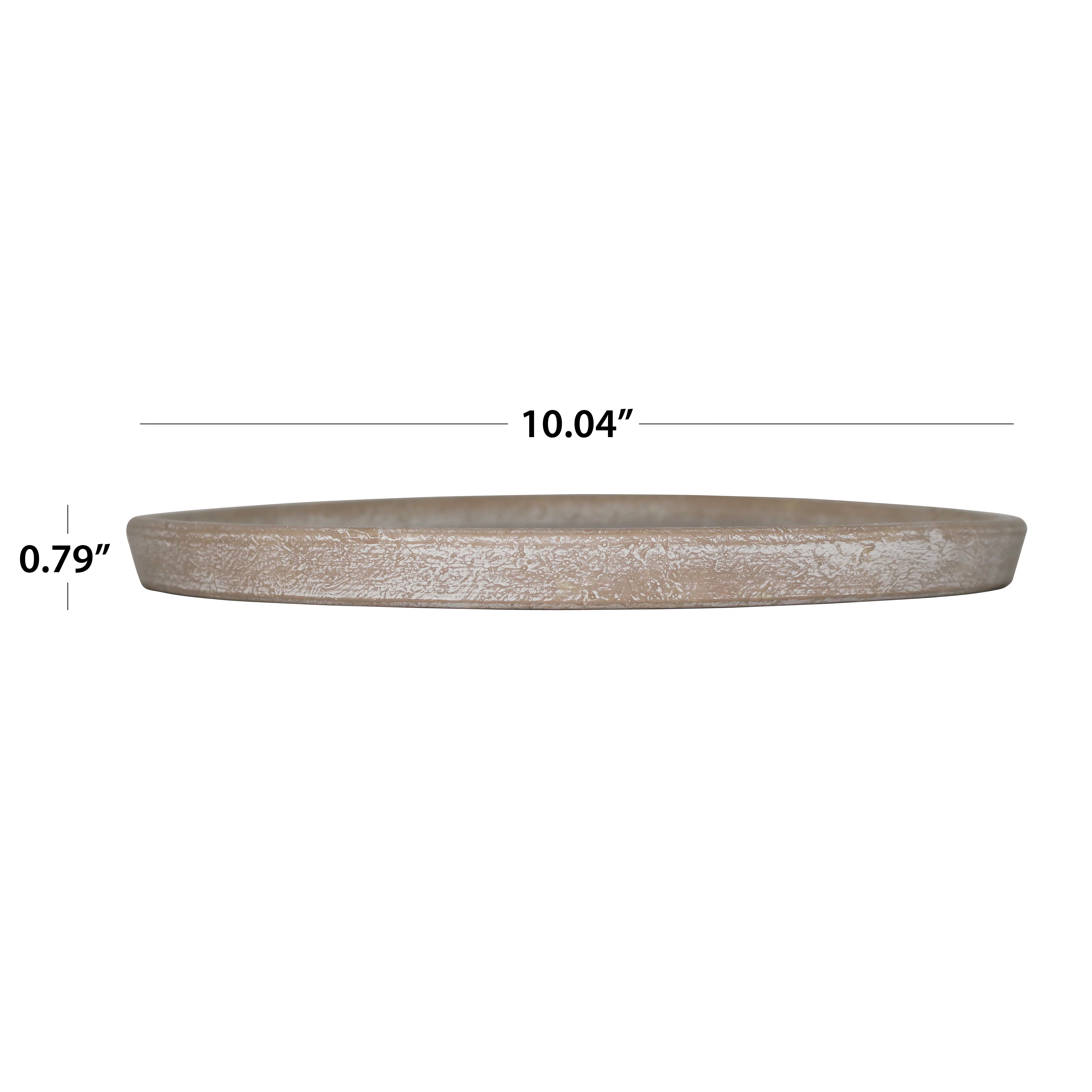 Better Homes & Gardens 10 in. Hand-painted Brown Earthenware Saucer