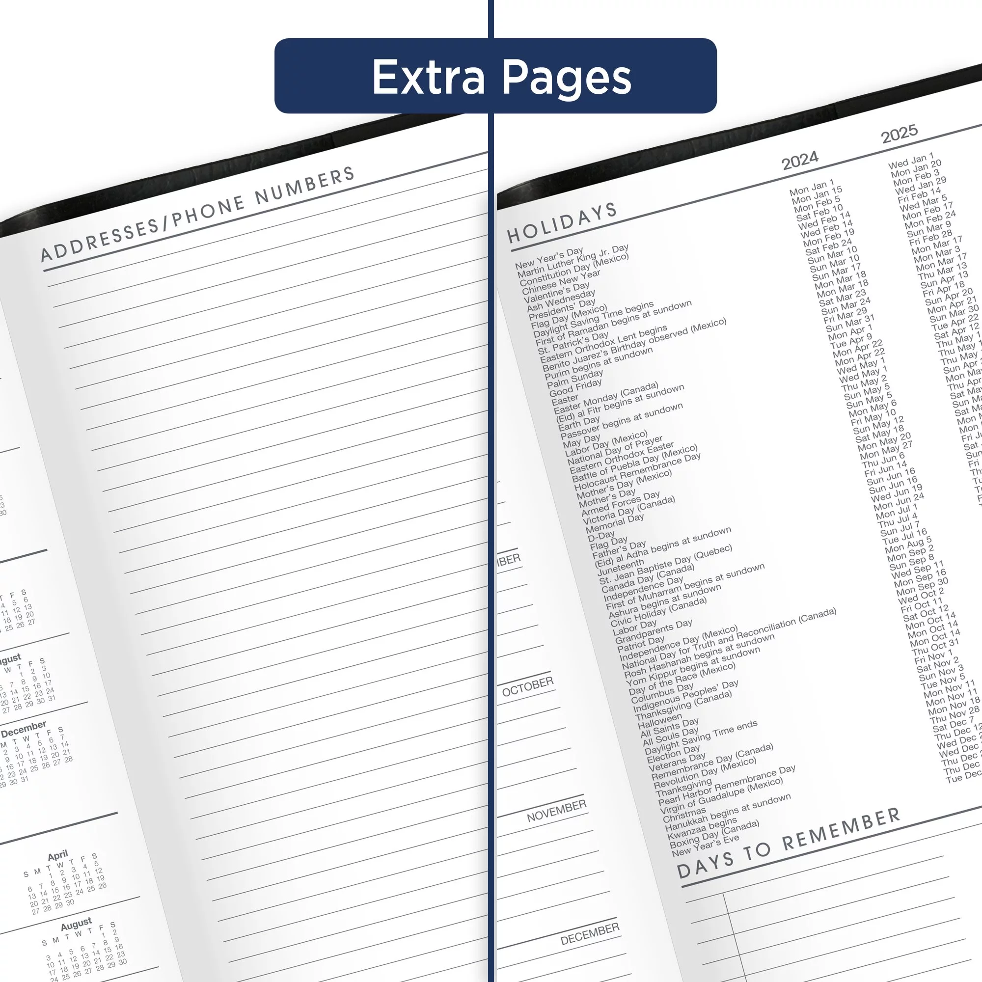 AT-A-GLANCE Designer Cover 2024 Monthly Planner Black Large 7 x 10 - Monthly