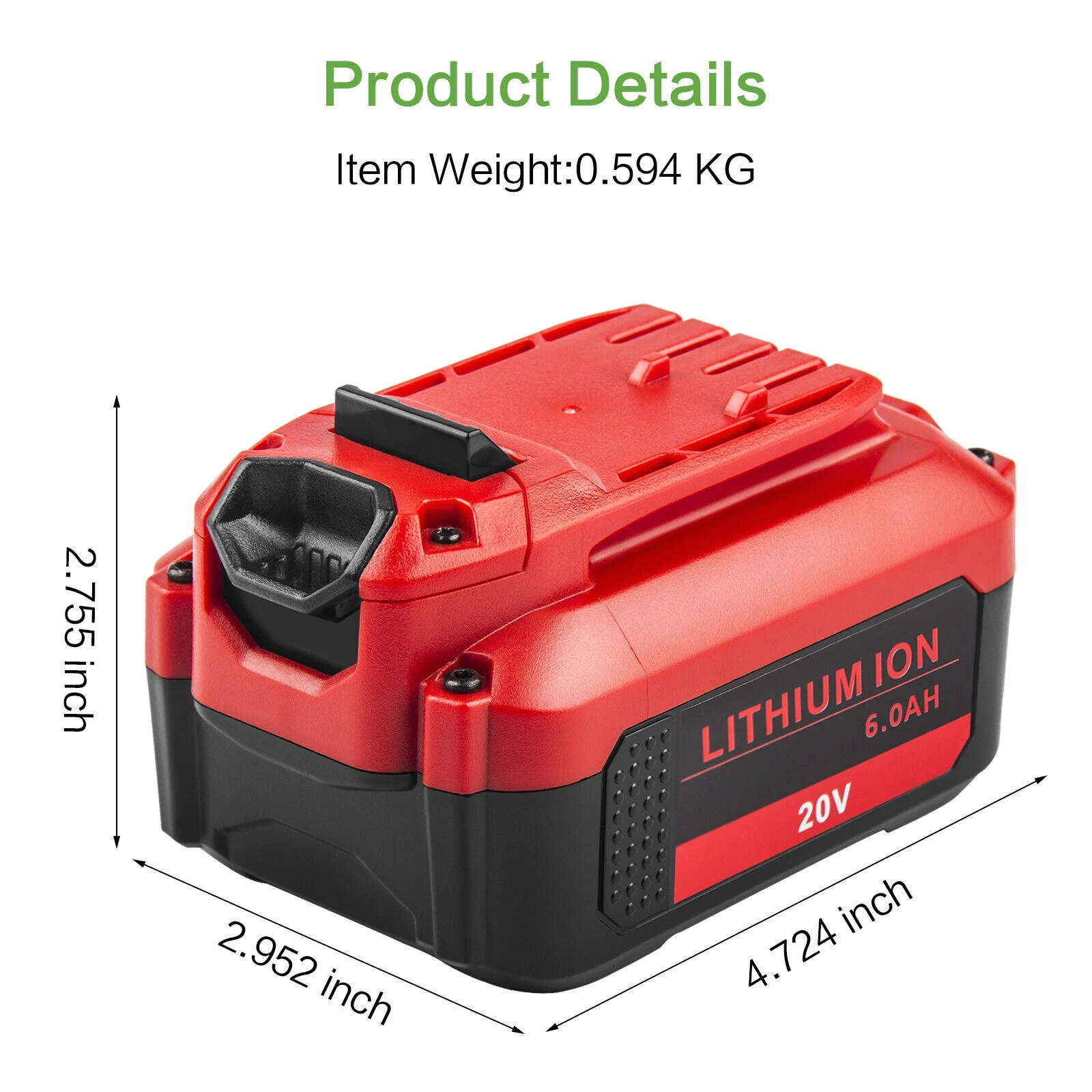 For Craftsman 20V V20 series 6.0Ah Lithium Ion Battery CMCB205 CMCB204 CMCB202-2