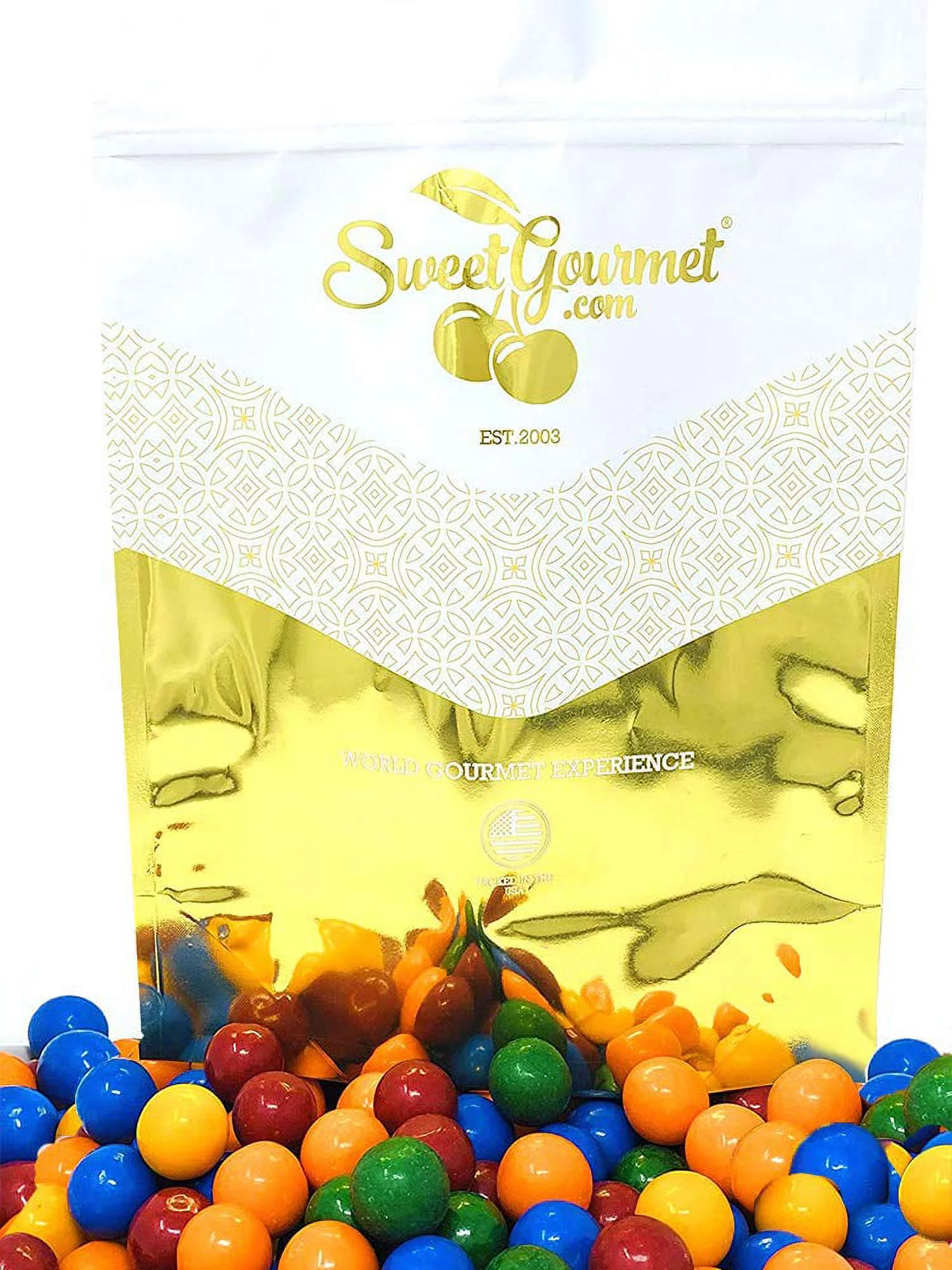 SweetGourmet Cry Baby Guts | Extra Sour Candy Filled Dubble Bubble Gumballs | Kosher | 5 pounds