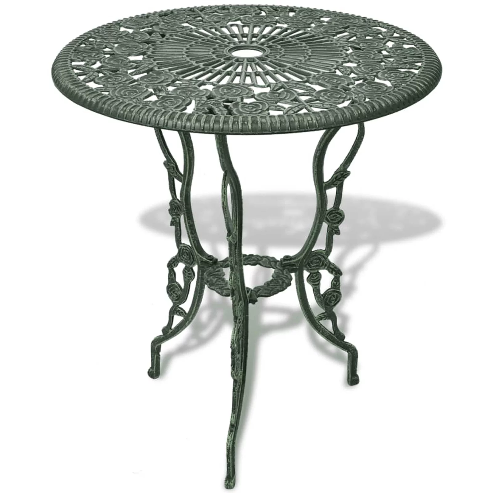 walmeck 3 Piece Bistro Set Cast Aluminum Green