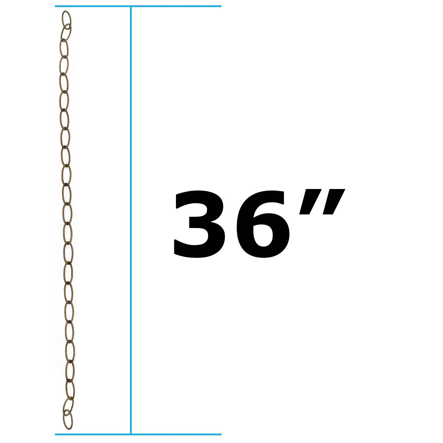 Chain Extension for Hanging Baskets, Planters, Oil Rubbed Bronze, 36 Inches Long, Strong Hold
