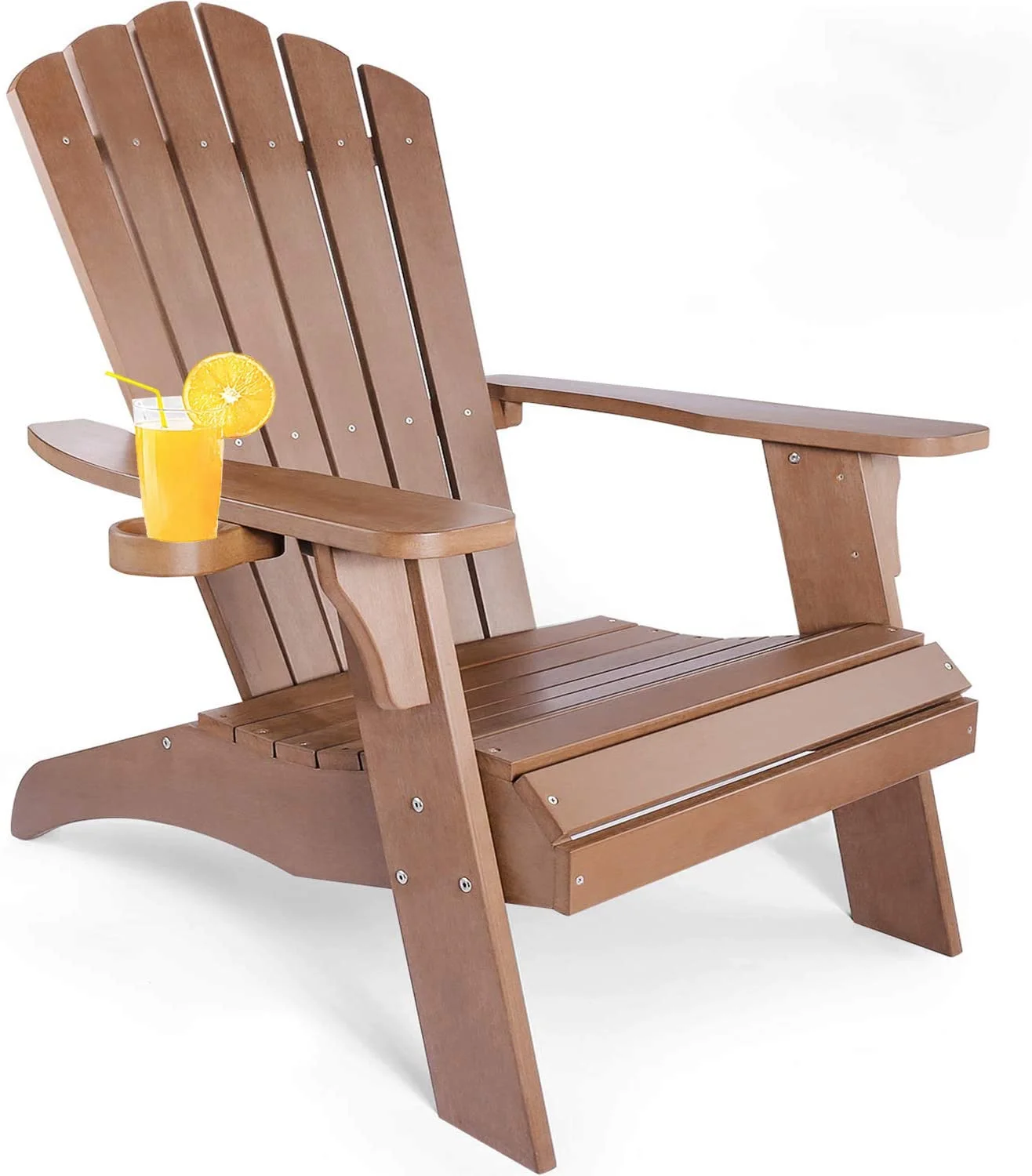 SQEWRED Polystyrene Adirondack Chair - Brown