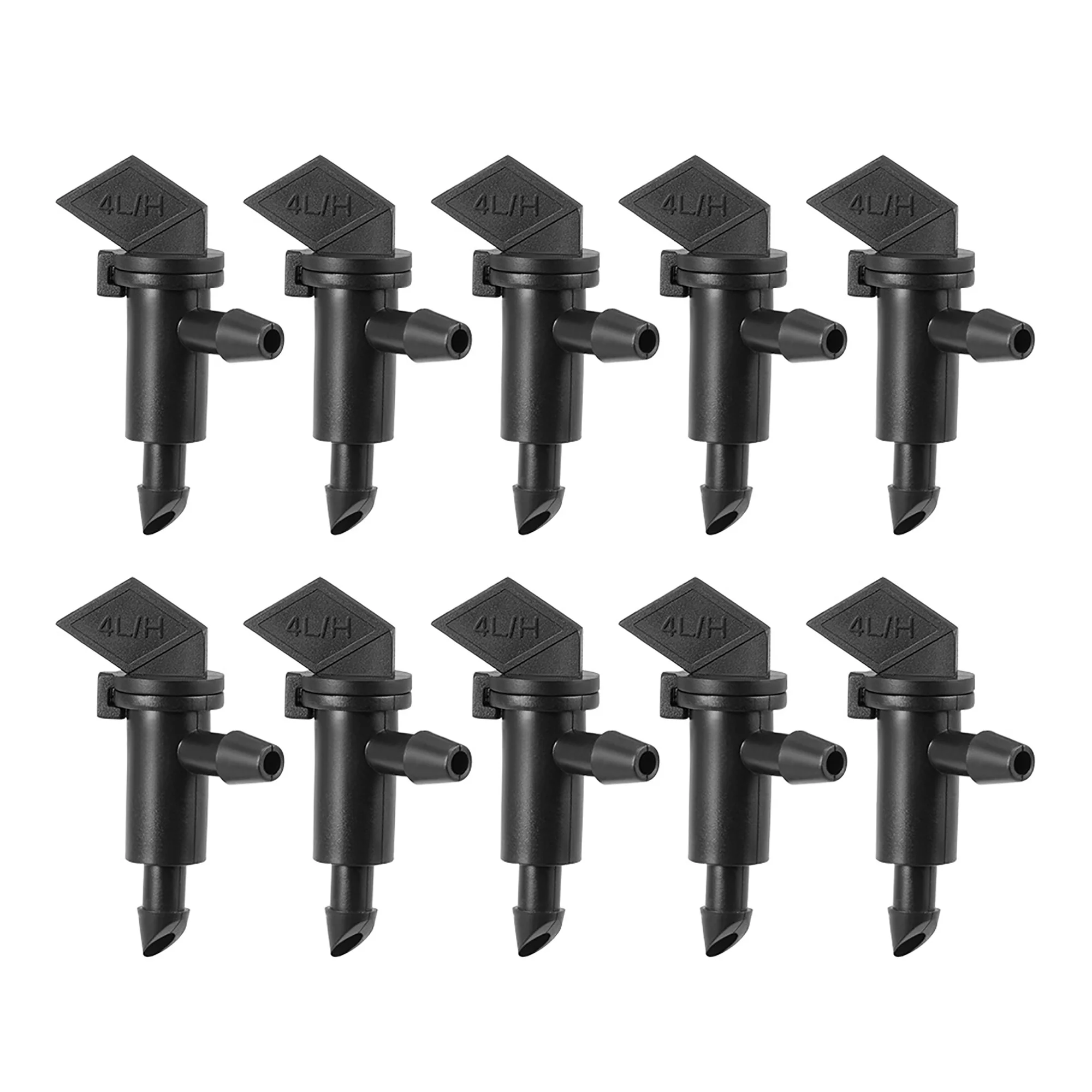 Flag Dripper 1 GPH 4L/H Emitter Sprinkler for Garden Lawn Drip Irrigation Connect 4/7mm Hose Plastic 10pcs