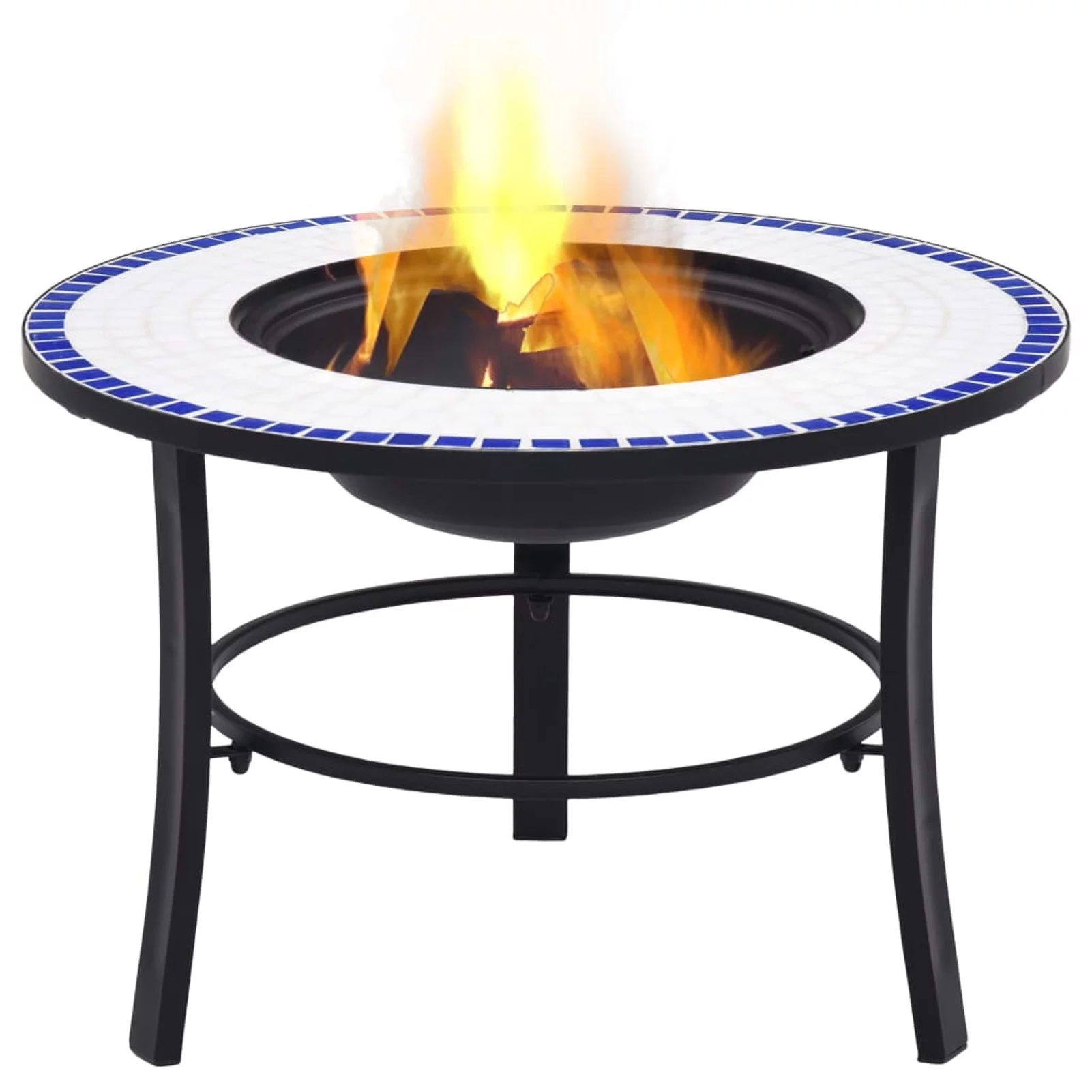 MABOTO Fire Pit Blue and White 26.8