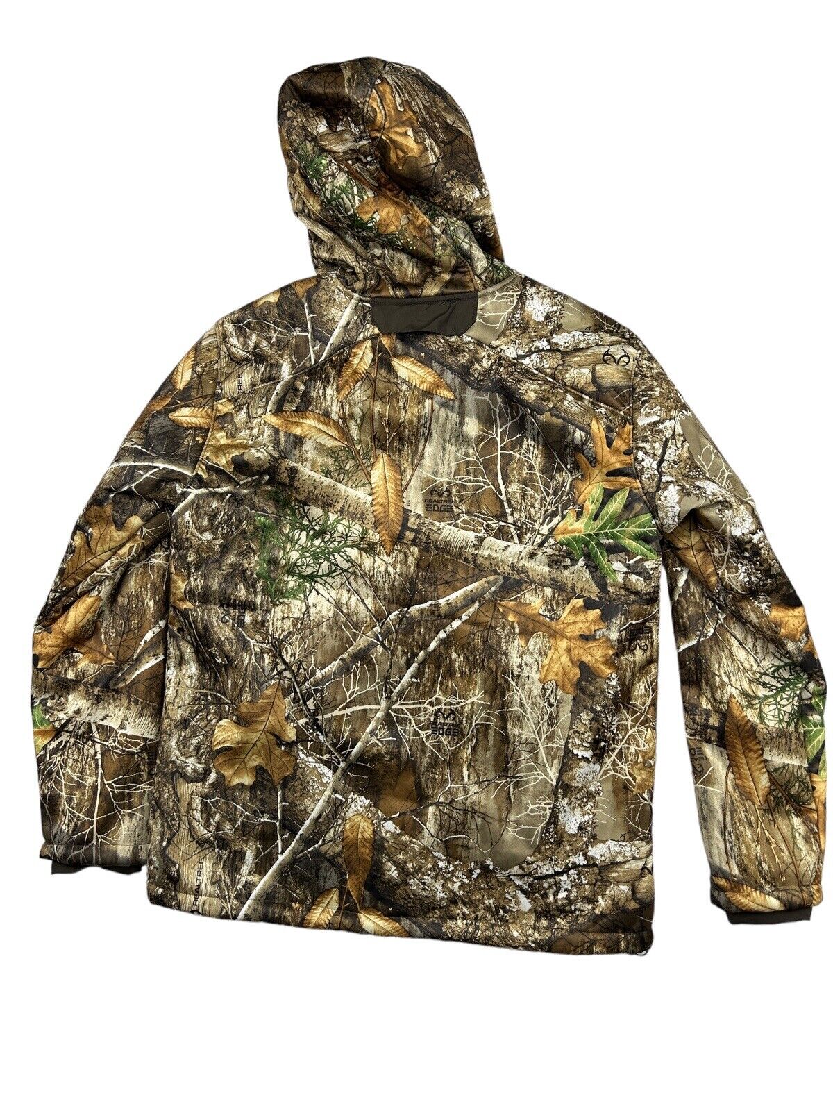 Habit Men's Large Hooded Camo Coat Full Zip Scarlet Oak Sherpa RT/ EDGE Turkish - L