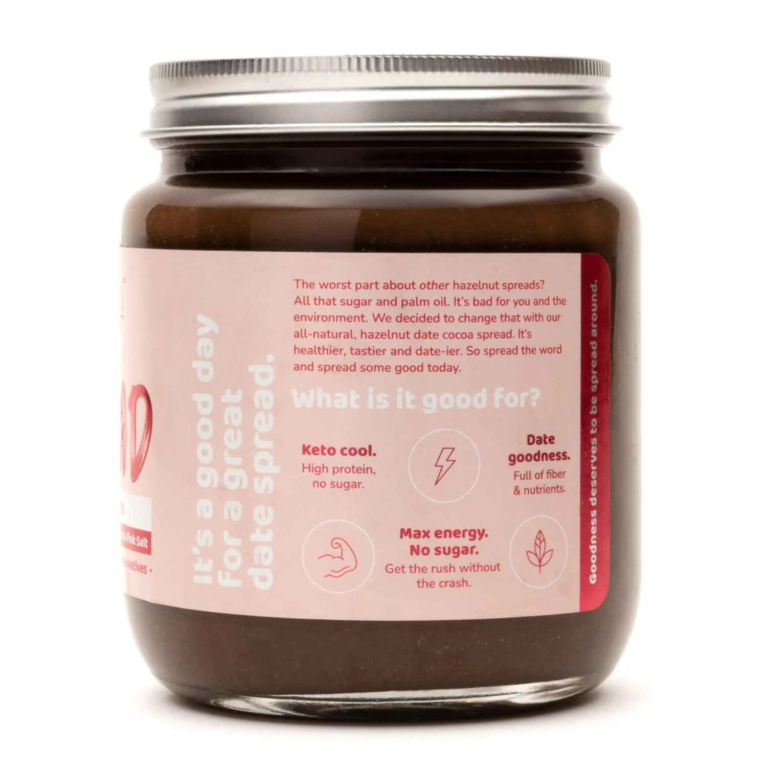 Flyberry Gourmet Date Spread With Hazelnut & Unsweetened Cacao | No Added Sugar, 100 G