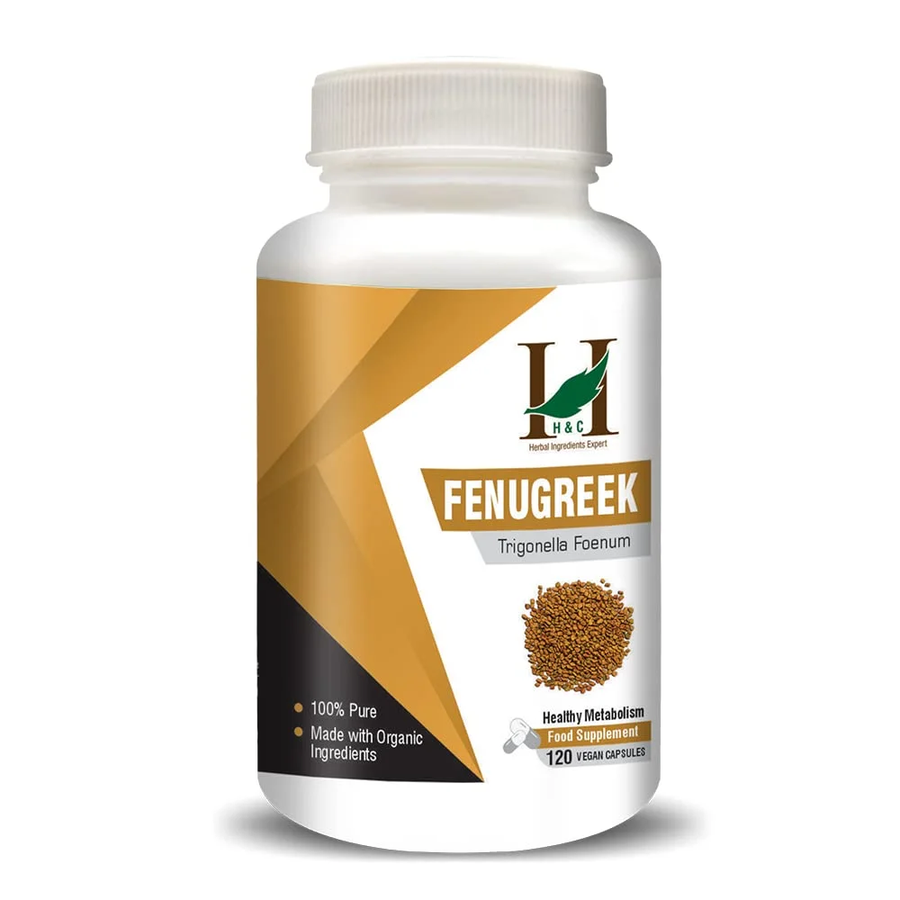 H&C Herbal Ingredients Expert Fenugreek Seed 120 Capsules (450mg Each)
