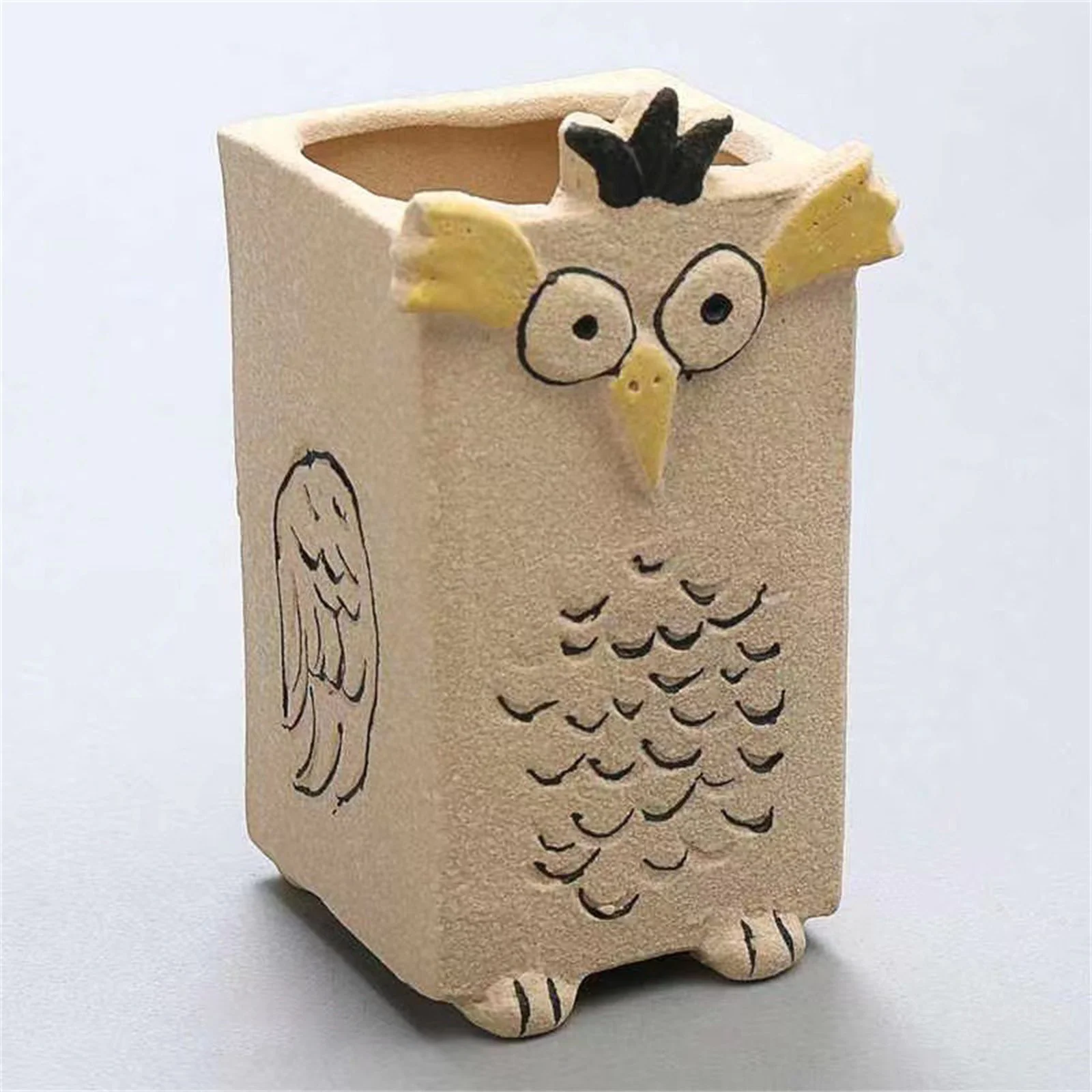 GuLuBin Cute Farm Ceramic Cartoon Flowerpot 1PC Simple And Cartoon Fleshy Flowerpot Gardening Potted Fleshy Flowerpot Animal Flowerpot(Green)