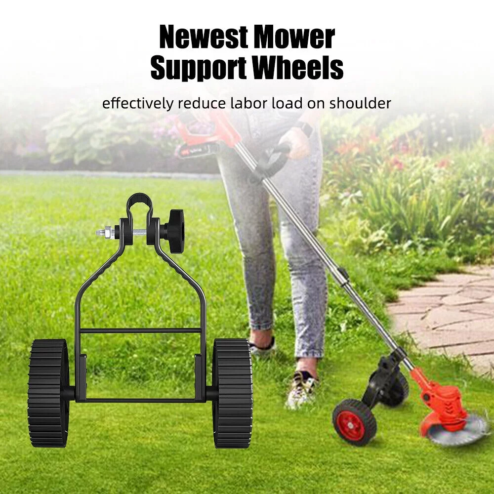 Paddsun Universal Grass Rope Trimmer Weeder Stabilizing Adjustable Support Wheel Set