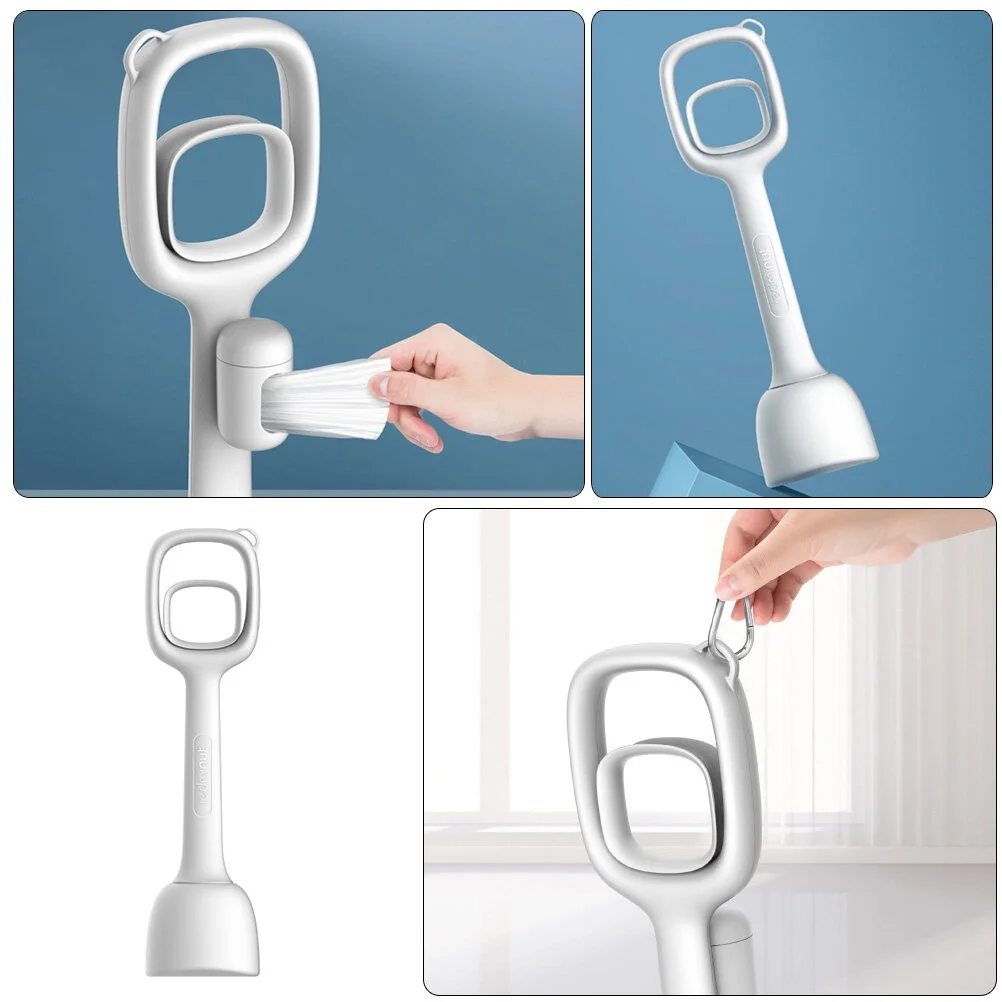 Toilet Dog Excrement Clip Pet Litter Scoop Puppy Shovel Poo Garbage Poop White Plastic