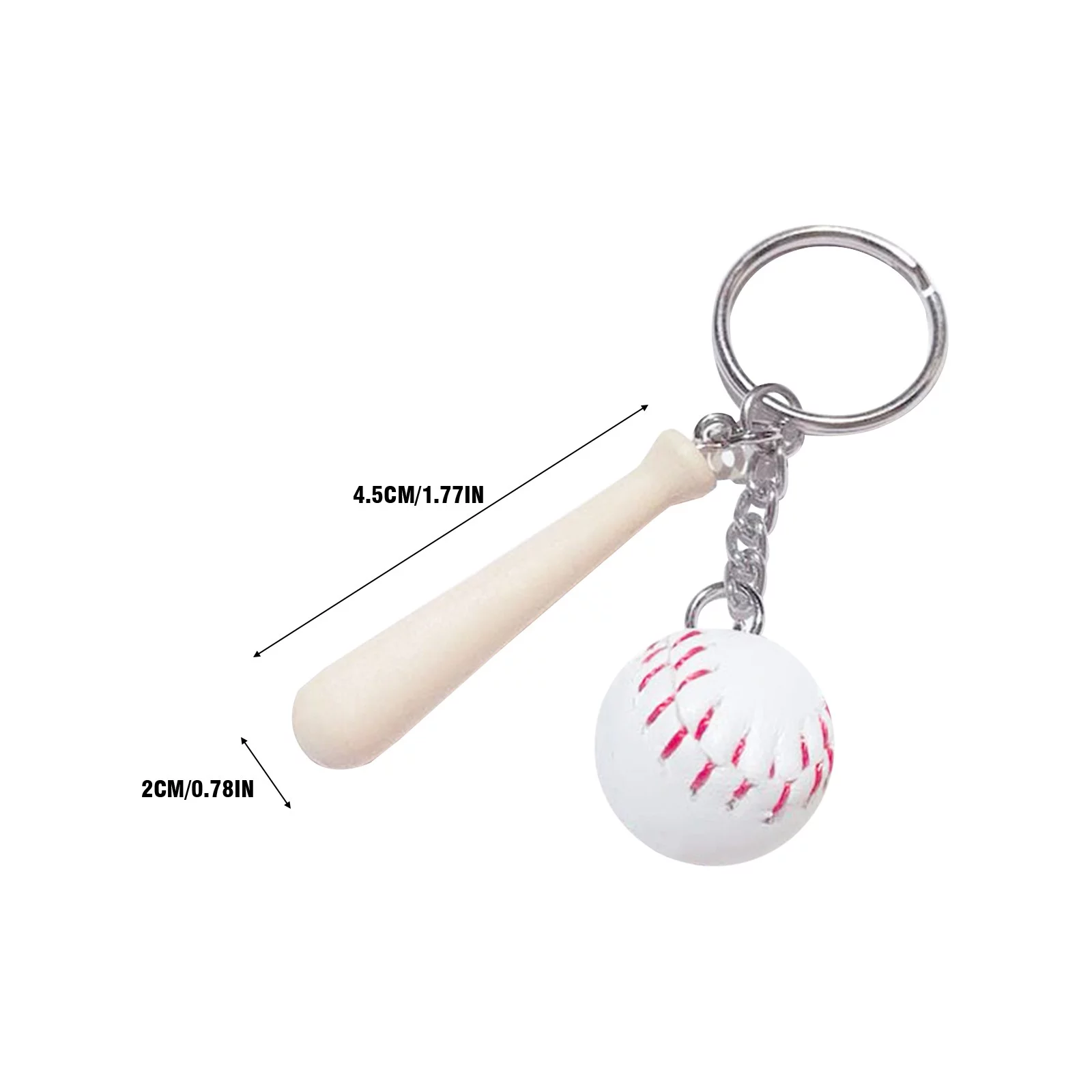 GuLuBin Bulk Lanyards for Keys Softball Baseball Key Ring Pendant American Baseball Small Ball Long Stick Key Ring Accessory Crafts
