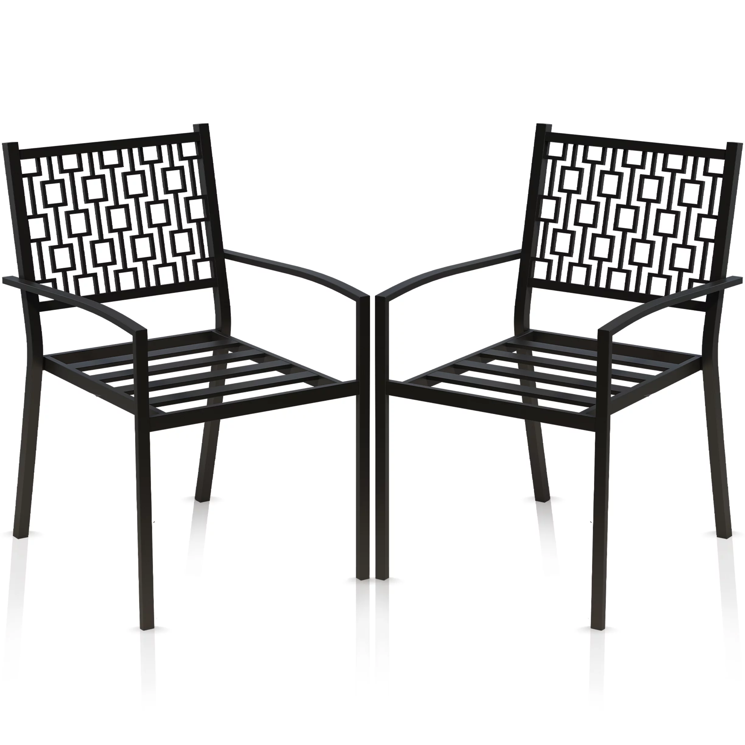 Zeno 2 - Piece Aesthetic Design Metal Porch Chair