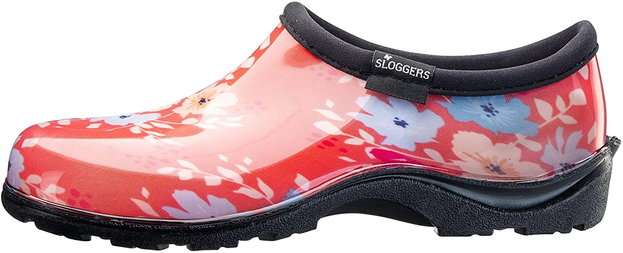 Sloggers Waterproof Comfort Shoe, 10, Coral Floral Fun Print