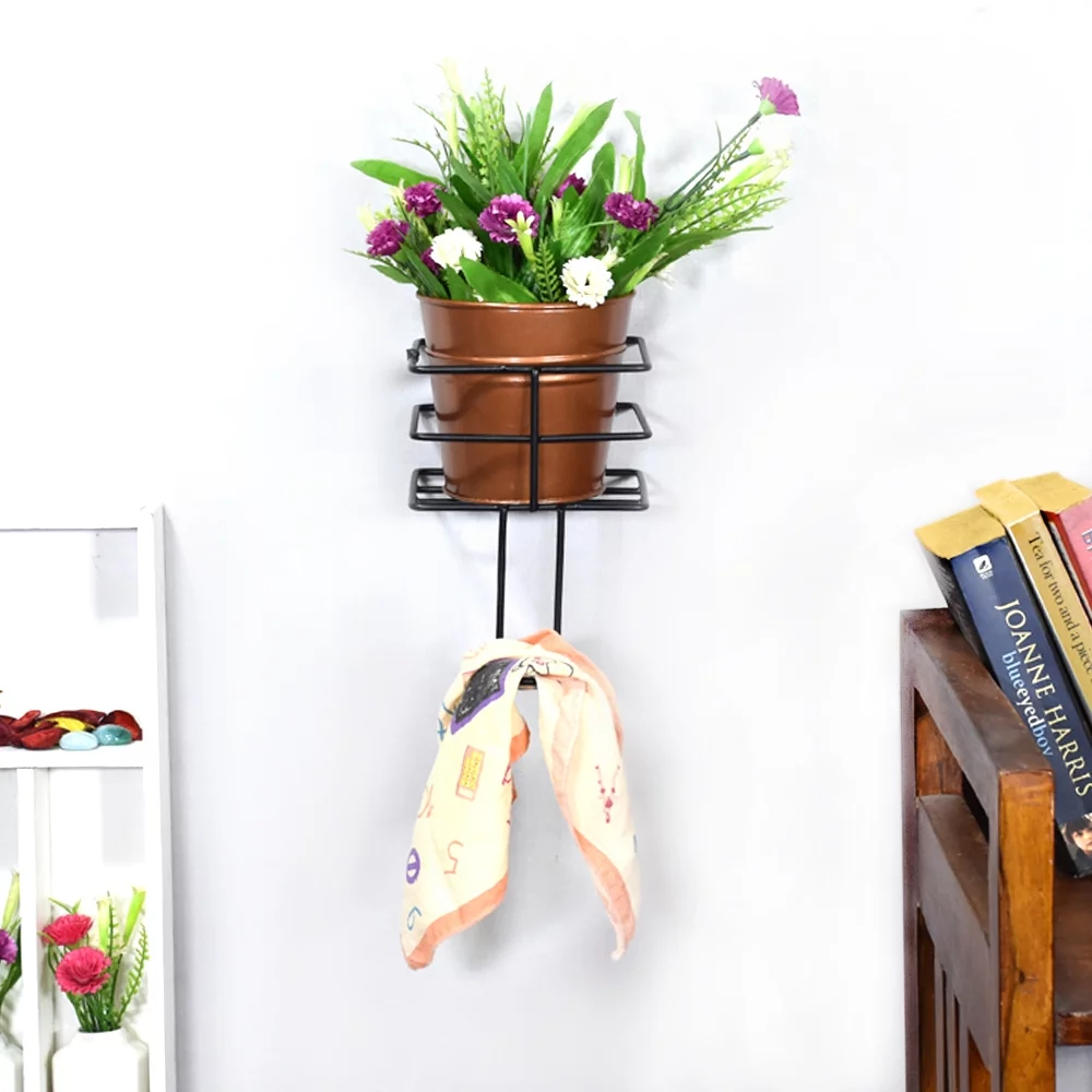 BBH Homes Handmade Round Shaped Iron Planters 4.4 x 4.6 x 4.6 Inch BBVK1005