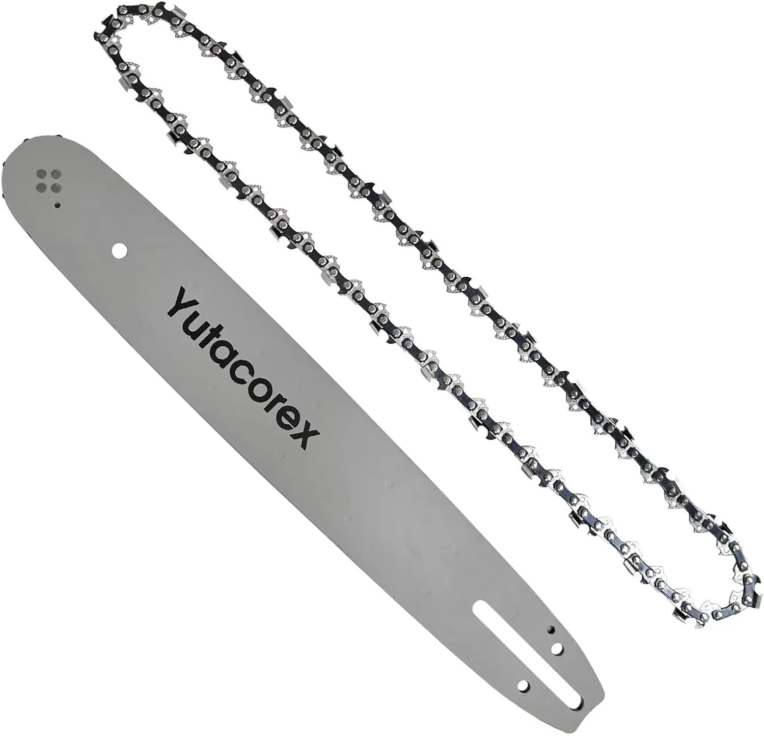 Yutacorex 14inch Chainsaw Guide Bar and Chain Combo,Replacement Accessories Fits SunJoe SWJ599E;SWJ699E;Fits WORX WG305,Fits Greenworks20222,Fits ECHO,Fits Husqvarna,Fits Makita,Fits WEN,3/8,050,52DL