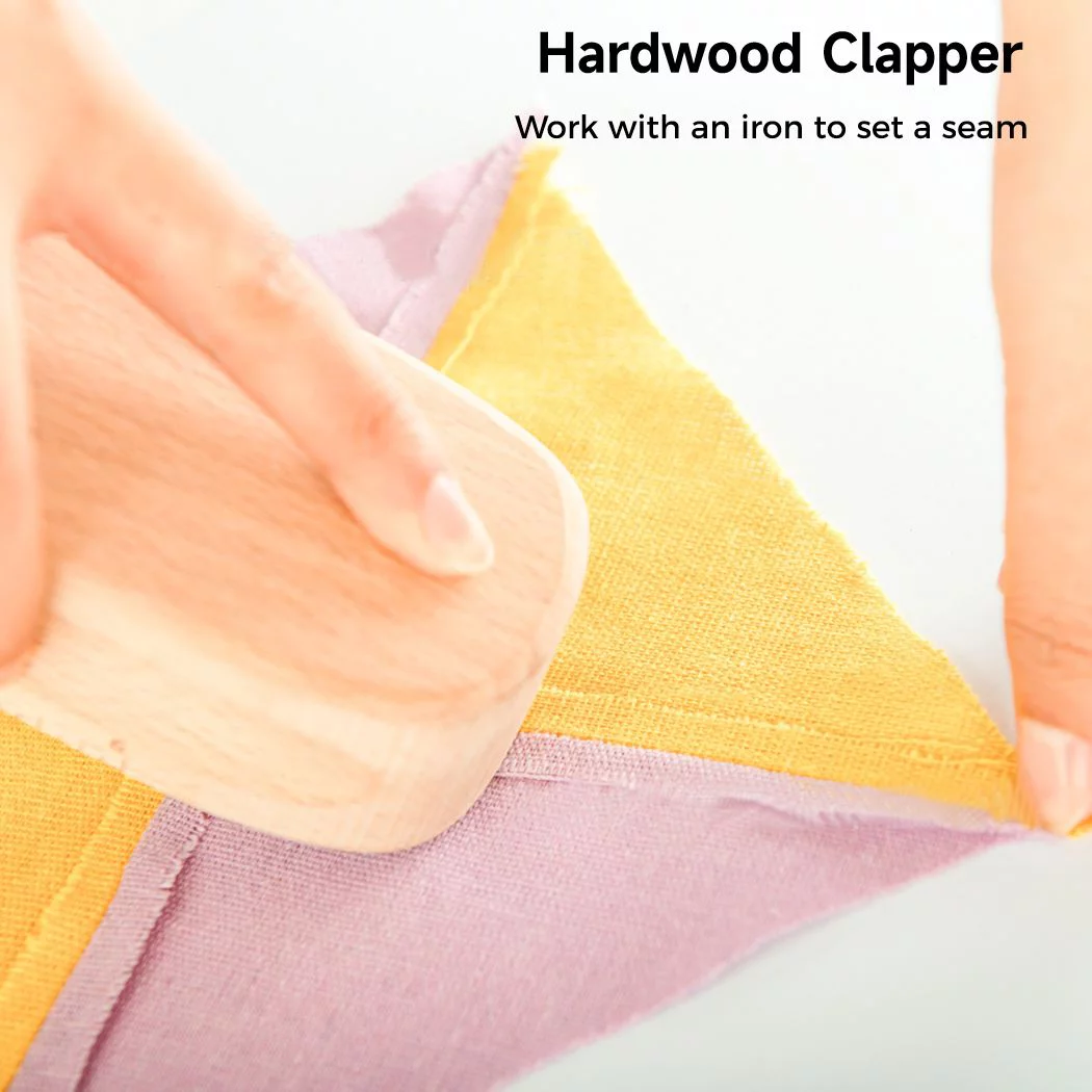 Hardwood Tailor Clapper, Works with Steam Iron to Set a Seam, with 6-Inch Scale for Sewing Quilting, for Quilter Pressing & Seam Flattening