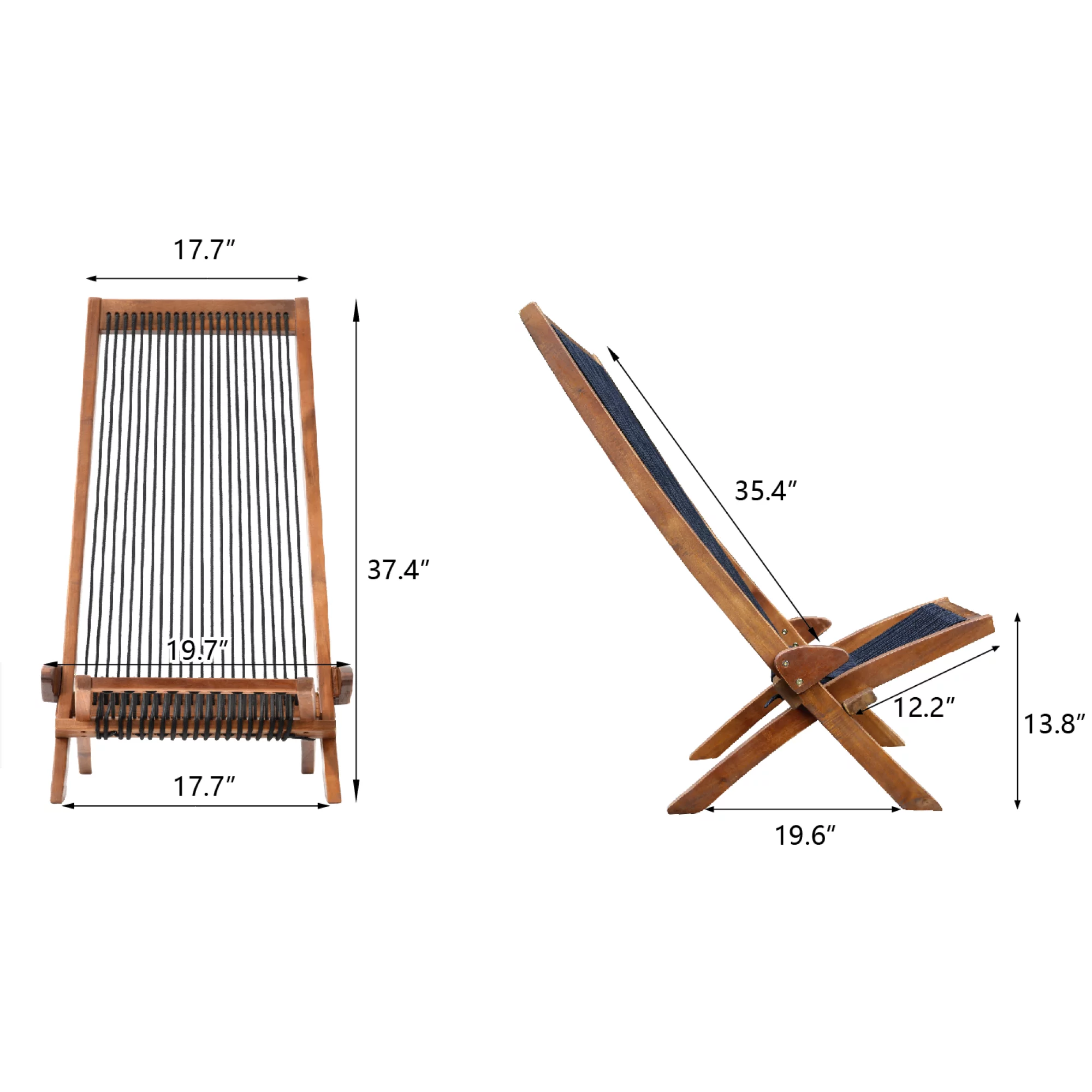 Folding Roping Wood Chair
