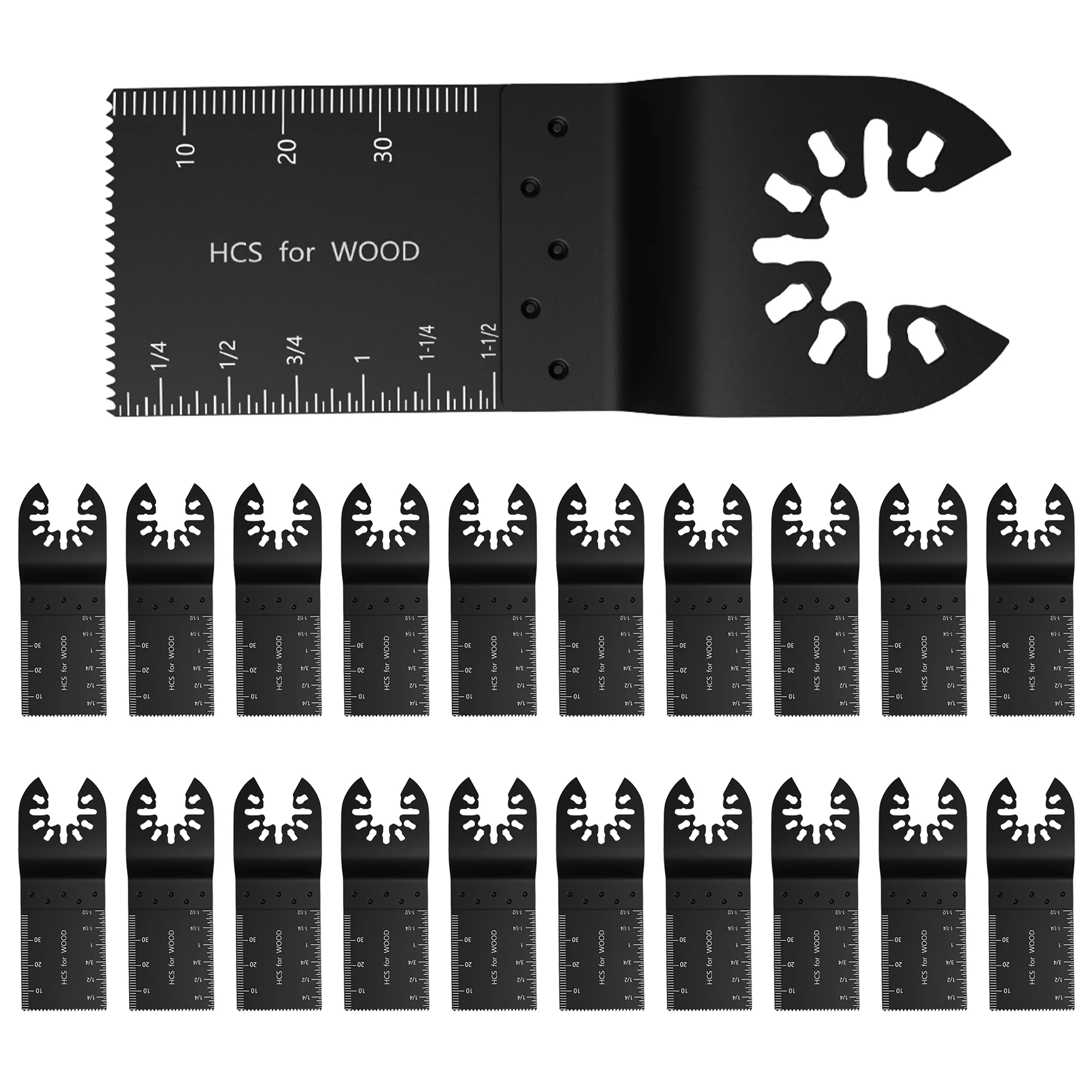 Pluokvzr 20Pcs Oscillating Multi Tool Blades Wood Mix Saw Blades Oscillating Carbon Steel Cutter