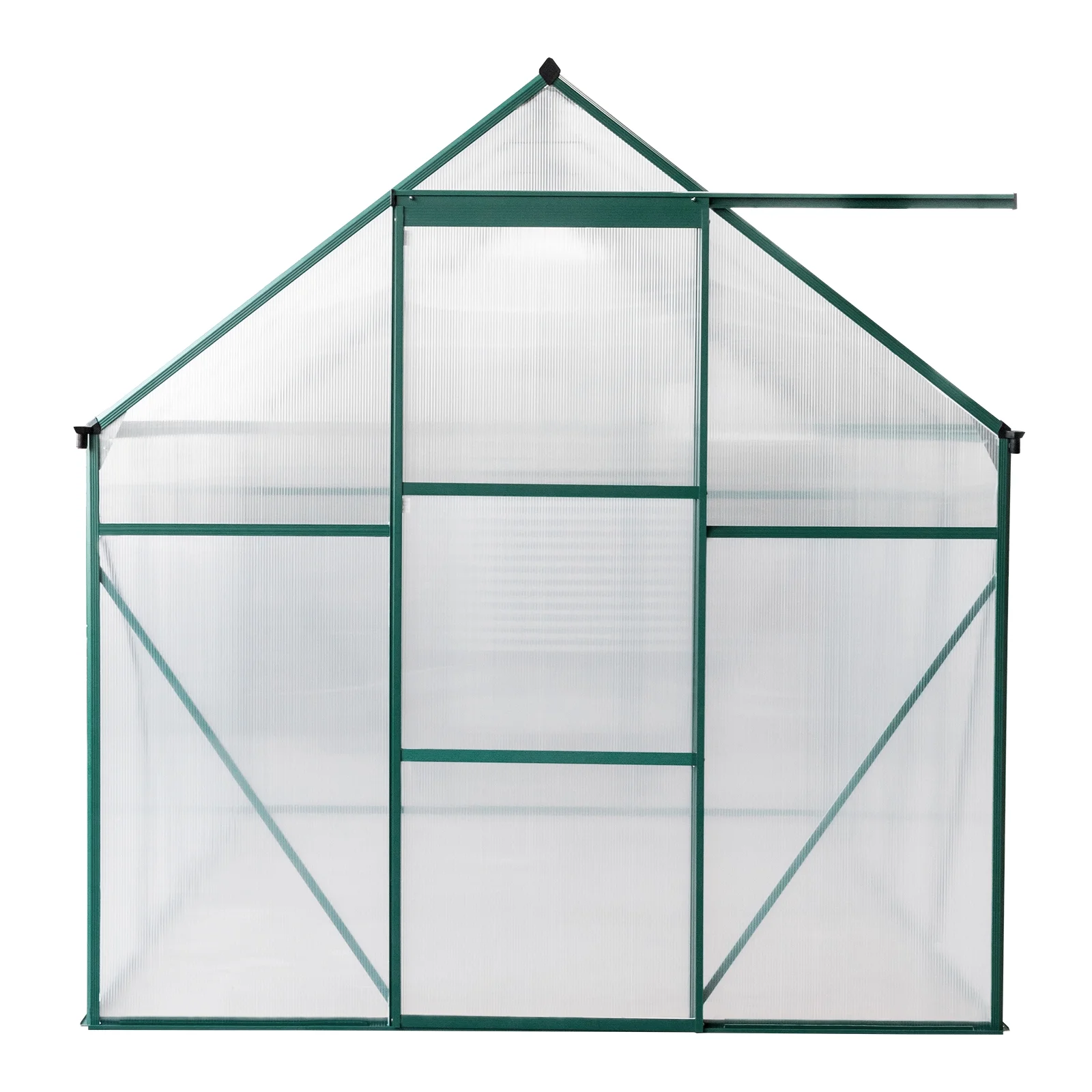 6x8 Hybrid Polycarbonate Greenhouse Green