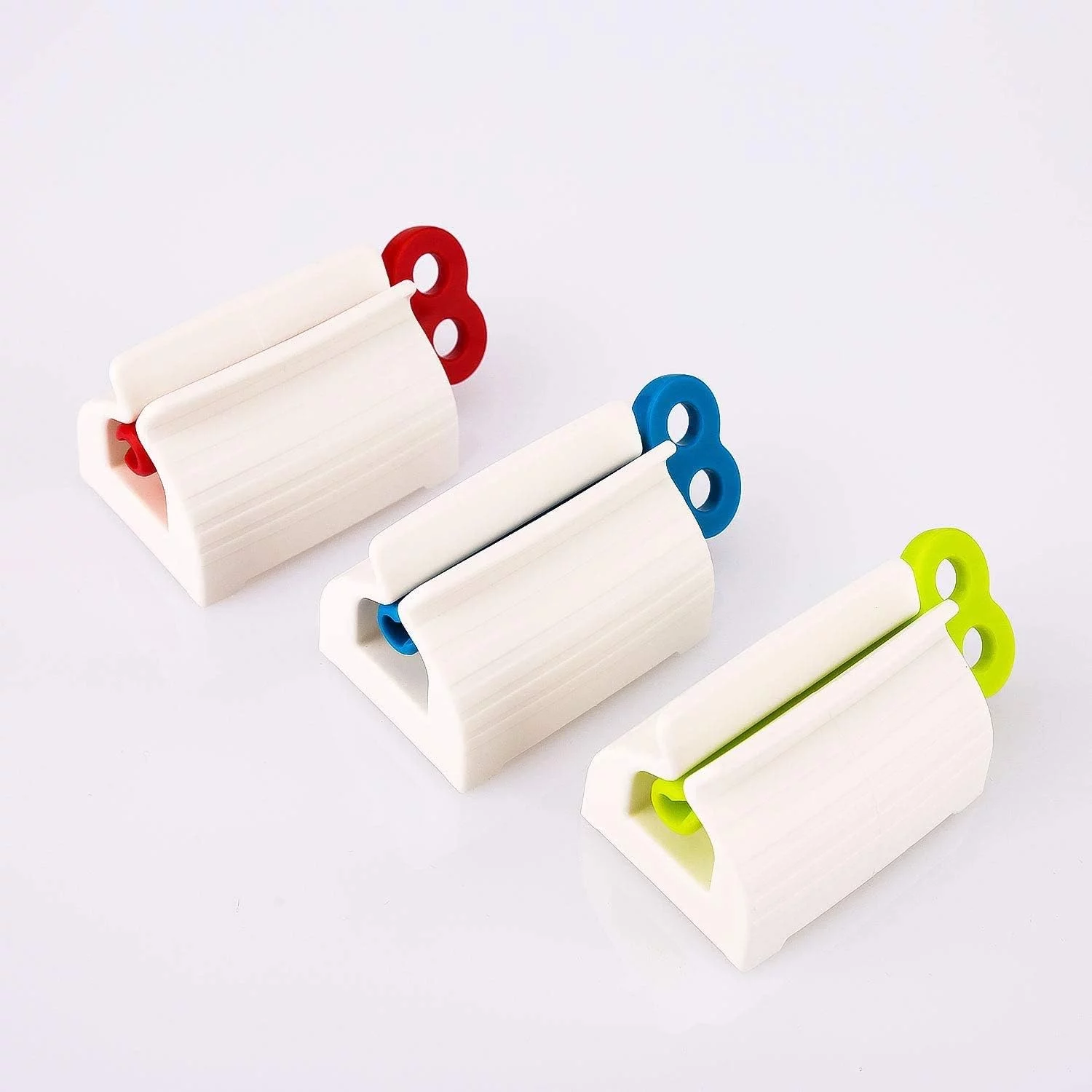 Tube Squeezer, Toothpaste Dispenser, Pack of 3 Toothpaste Dispenser, Tube Squeezer for Bathroom (Red/Blue/Green)