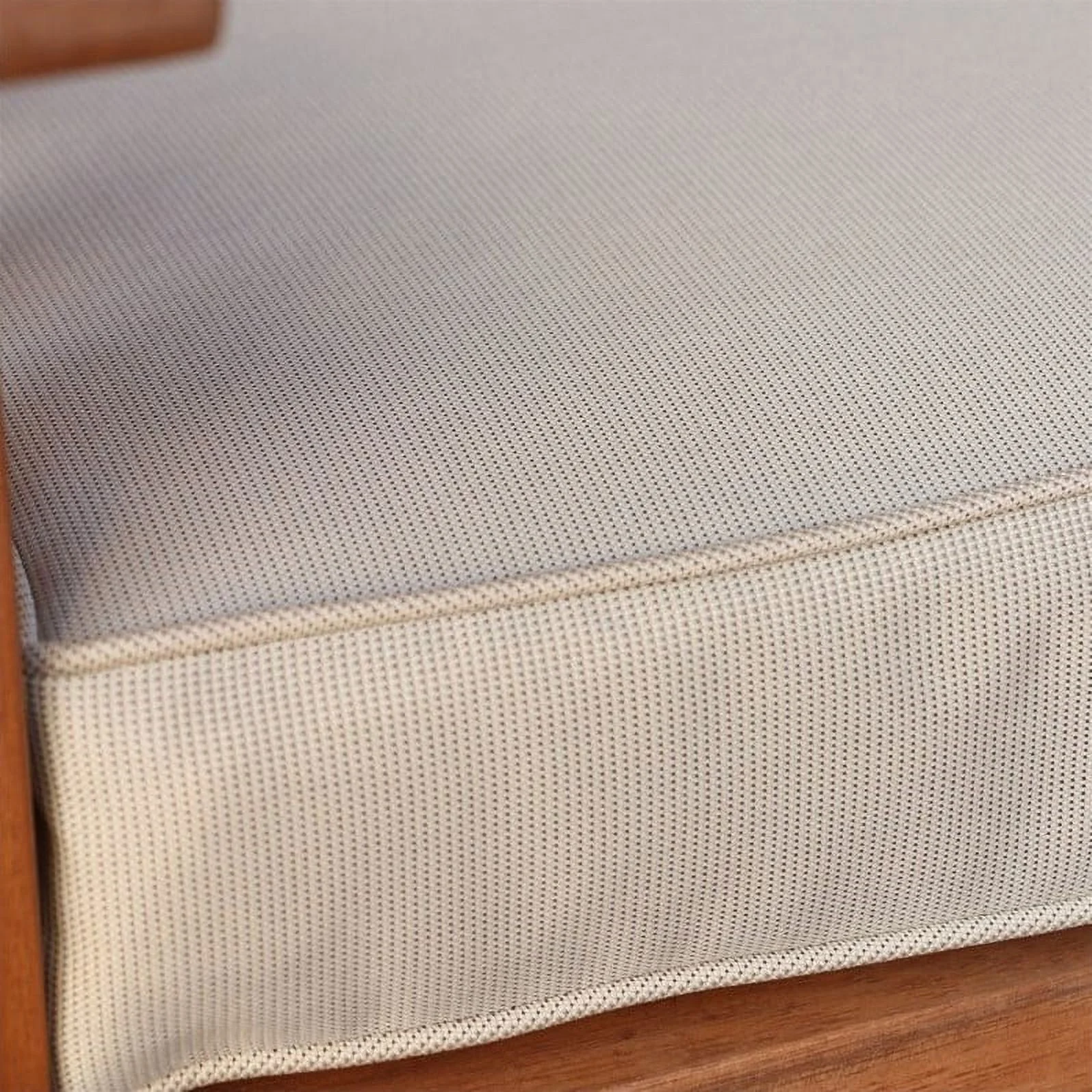 Pemberly Row Wood Patio Chair in Brown with Cushion (Set of 2)