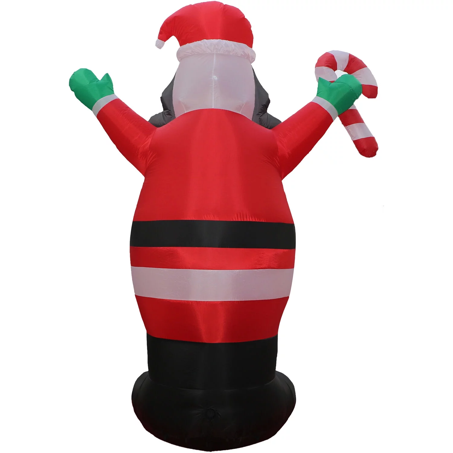 Fraser Hill Farm 10ft Inflatable AA Santa Holding Candy Cane w/ Lights