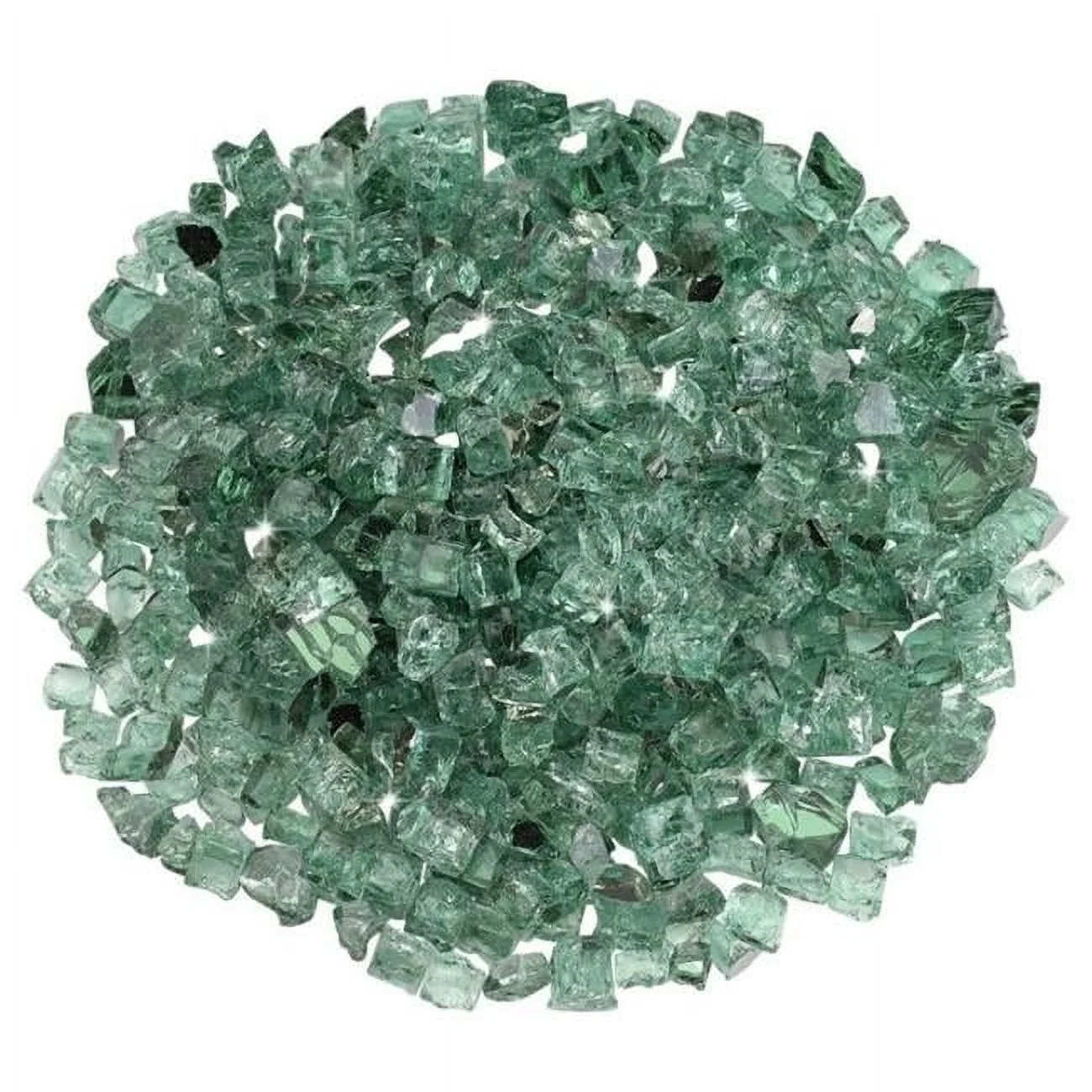 American Fire Glass AFF-EVGRRF12-10-J 0.5 in. Evergreen Reflective Fire Glass - 10 lbs