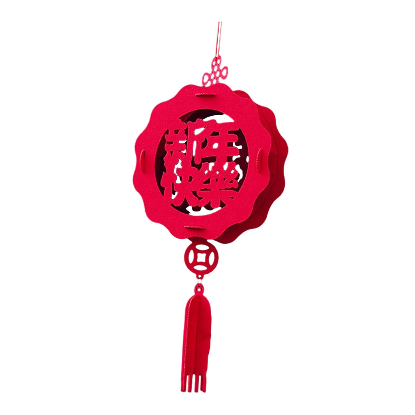 S SERENABLE New Year Lantern Red Chinese Lantern DIY Blessing Decorative Hanging Ornament Spring Festival Lantern for Housewarming Window Style A